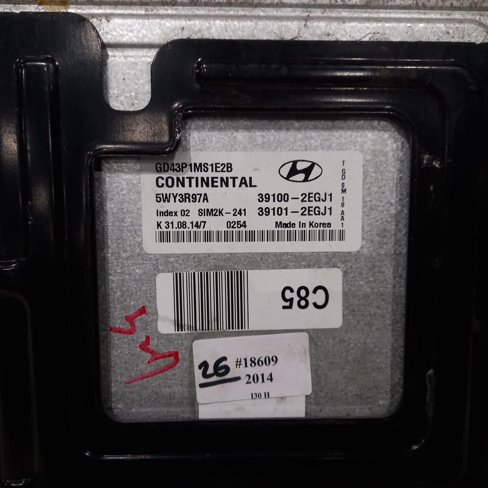 I30 Ecu 2012-2017 engine ecu,1.8,petrol,auto t/m,ecu only,gd,03/12-02/17 00018609 #530892