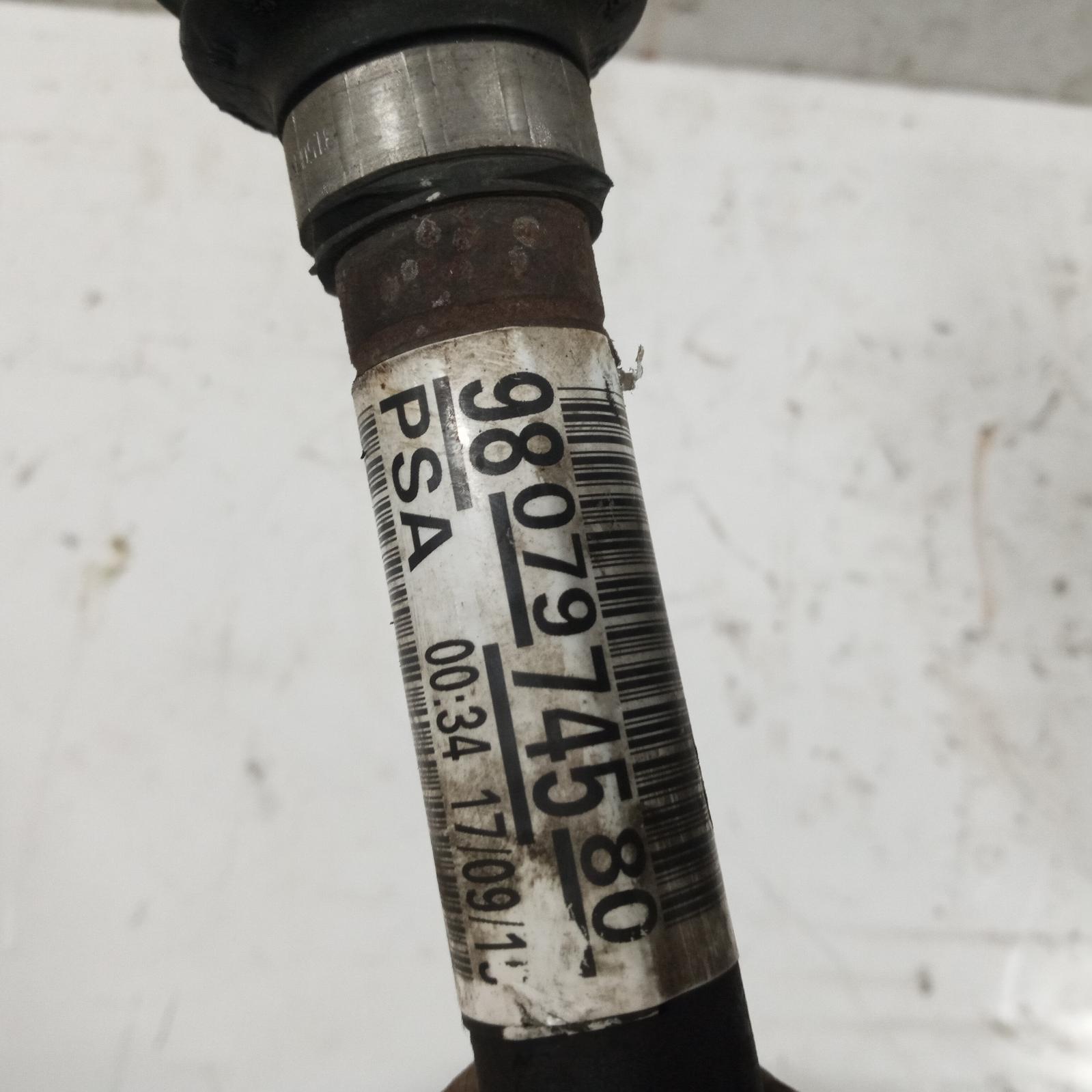 208 Driveshaft Left 2015-2018 front,petrol,1.2,vf3c*hnz,a9,06/15-12/18 00018064 #537751