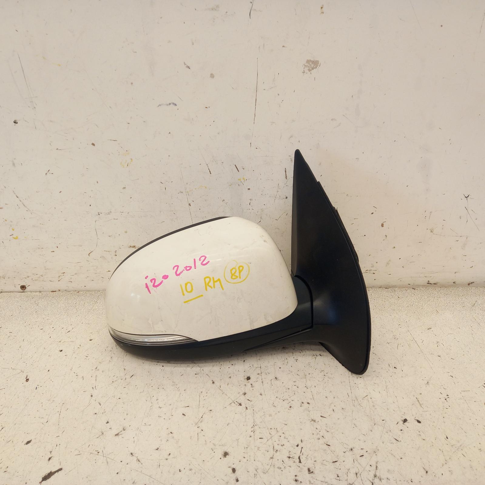 I20 Door Mirror Right 2012-2015 pb,power folding,w/ flasher type,03/12-12/15 partwh #538683