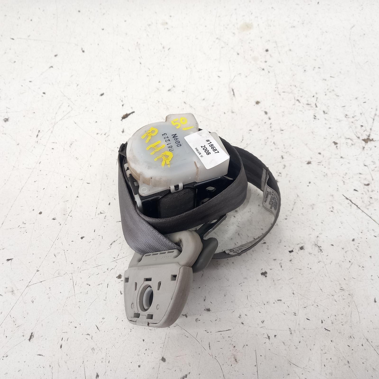 Hilux Seat Belt Stalk 2005-2011 rh rear,seat belt only,dual cab,light grey,03/05-06/11 00018687 #545251