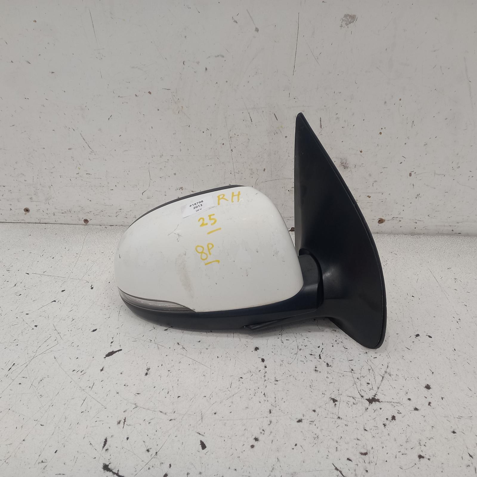 I20 Door Mirror Right 2012-2015 pb,power folding,w/ flasher type,03/12-12/15 00018798 #546699