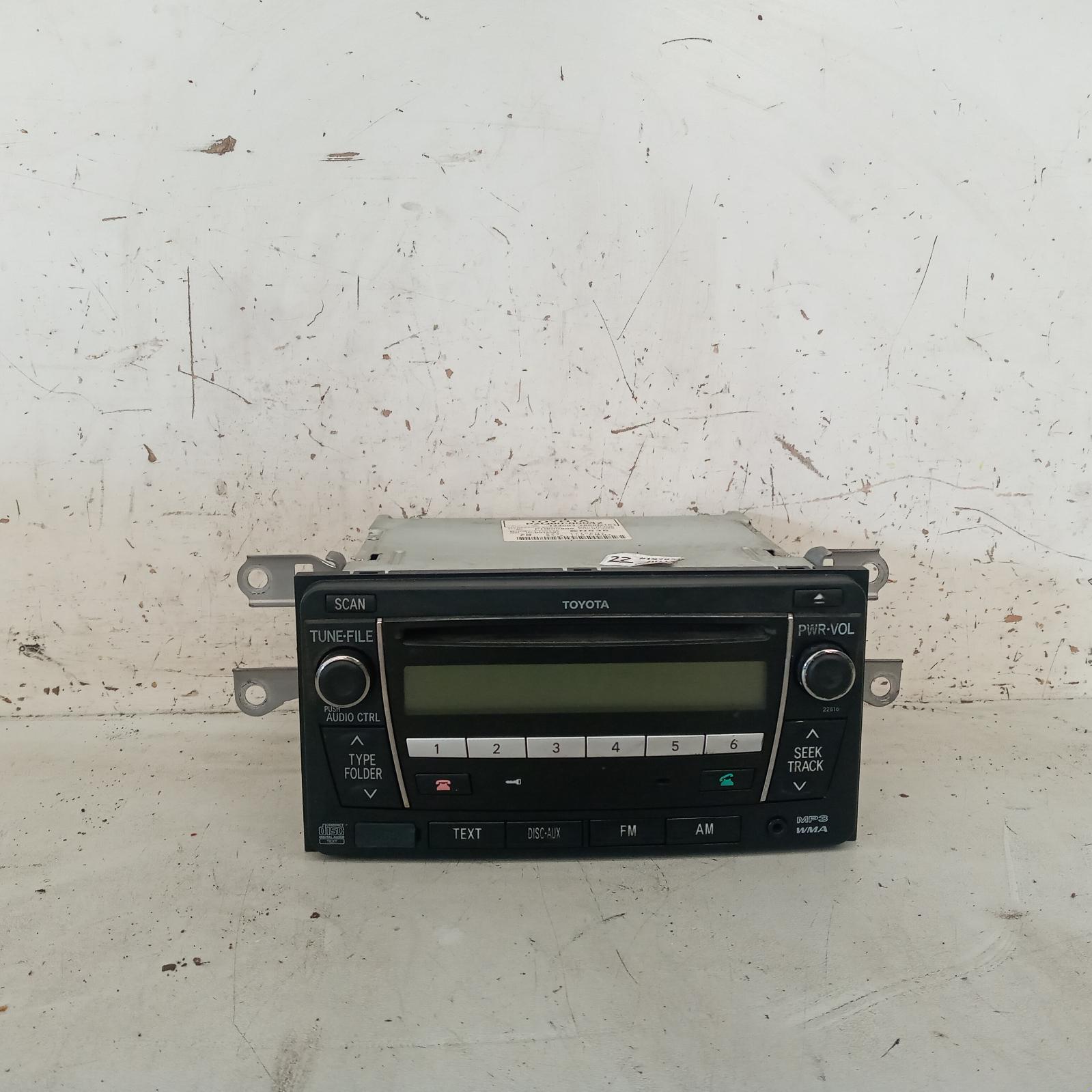 Corolla Stereo/head Unit 2007-2013 radio/cd player,zre152/153r,chrome button,03/07-10/13 00019785 #578585