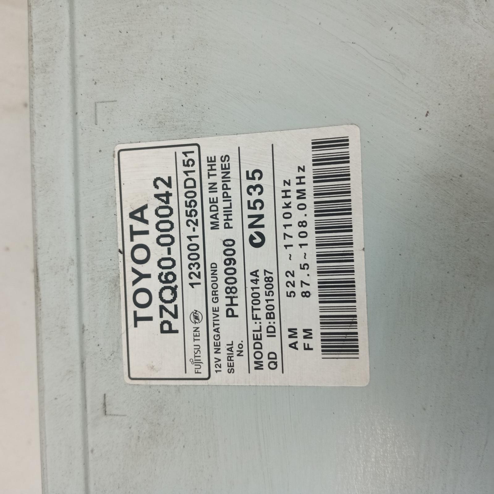 Corolla Stereo/head Unit 2007-2013 radio/cd player,zre152/153r,chrome button,03/07-10/13 00019785 #578585