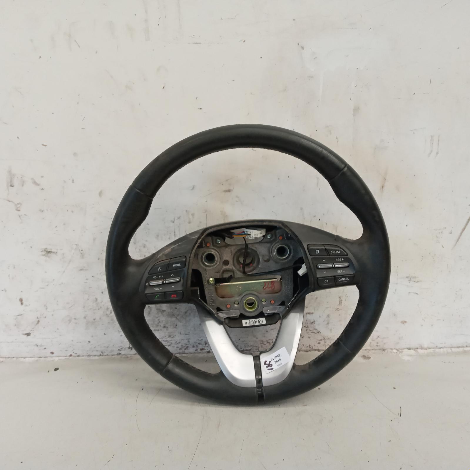 I30 Steering Wheel 2017-2024 leather,black stitch type,pd,03/17- 00019048 #592875