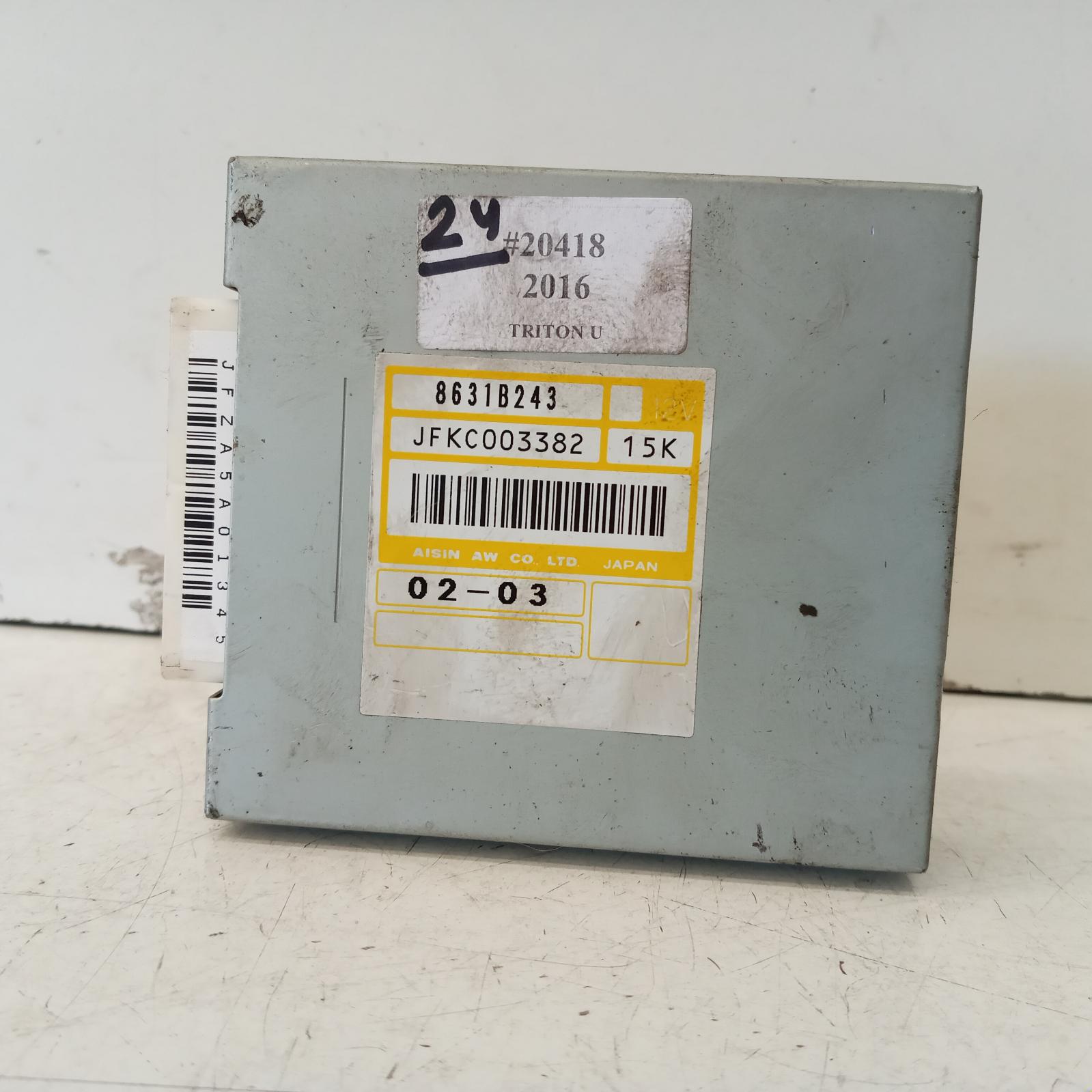 Triton Ecu 2015-2023 transmission ecu,auto t/m,p/n 8631b243 (mounted above passenger kick panel),mq-mr,03/15-10/23 00020418 #605831