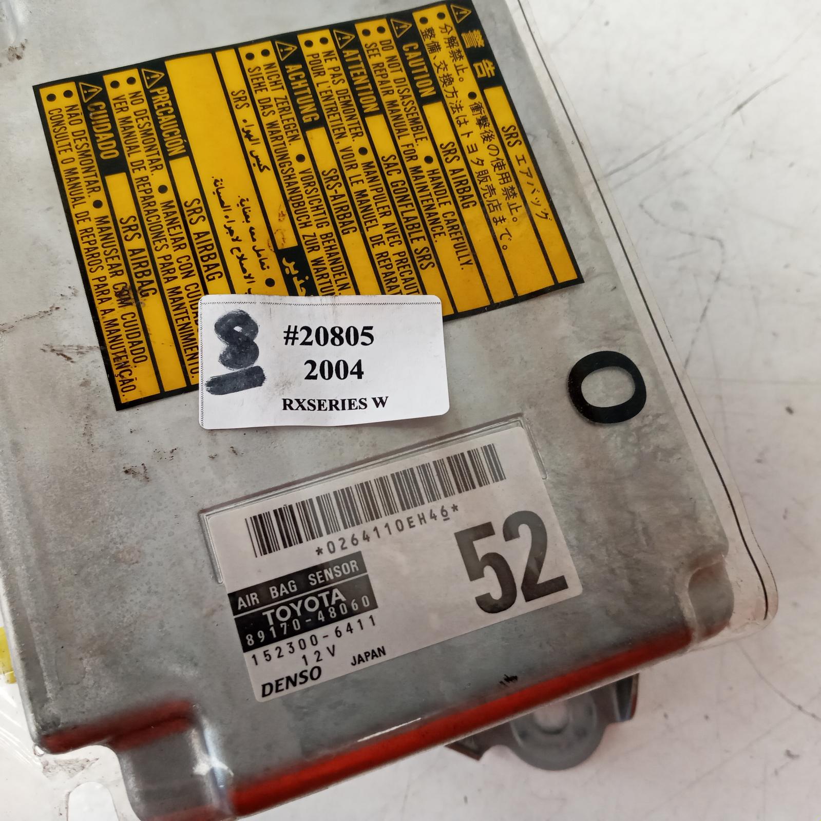 Rxseries Airbag Module/sensor 2003-2005 module,rx330,mcu3#,04/03-11/05 00020805 #610939