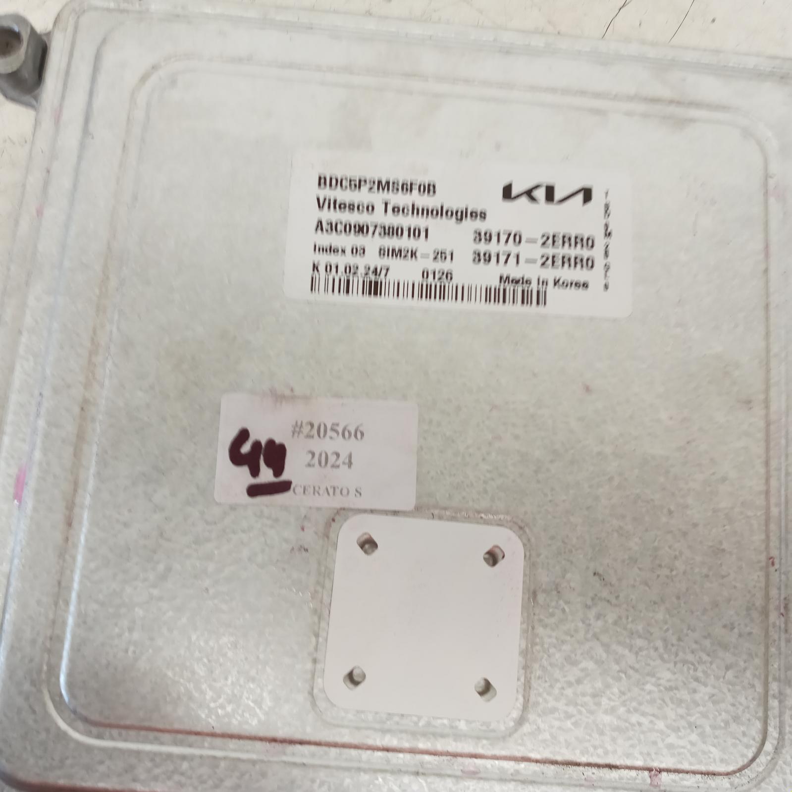 Cerato Ecu 2018-2024 engine ecu,2.0,petrol,g4na,ecu only,bd,04/18- 00020566 #611702