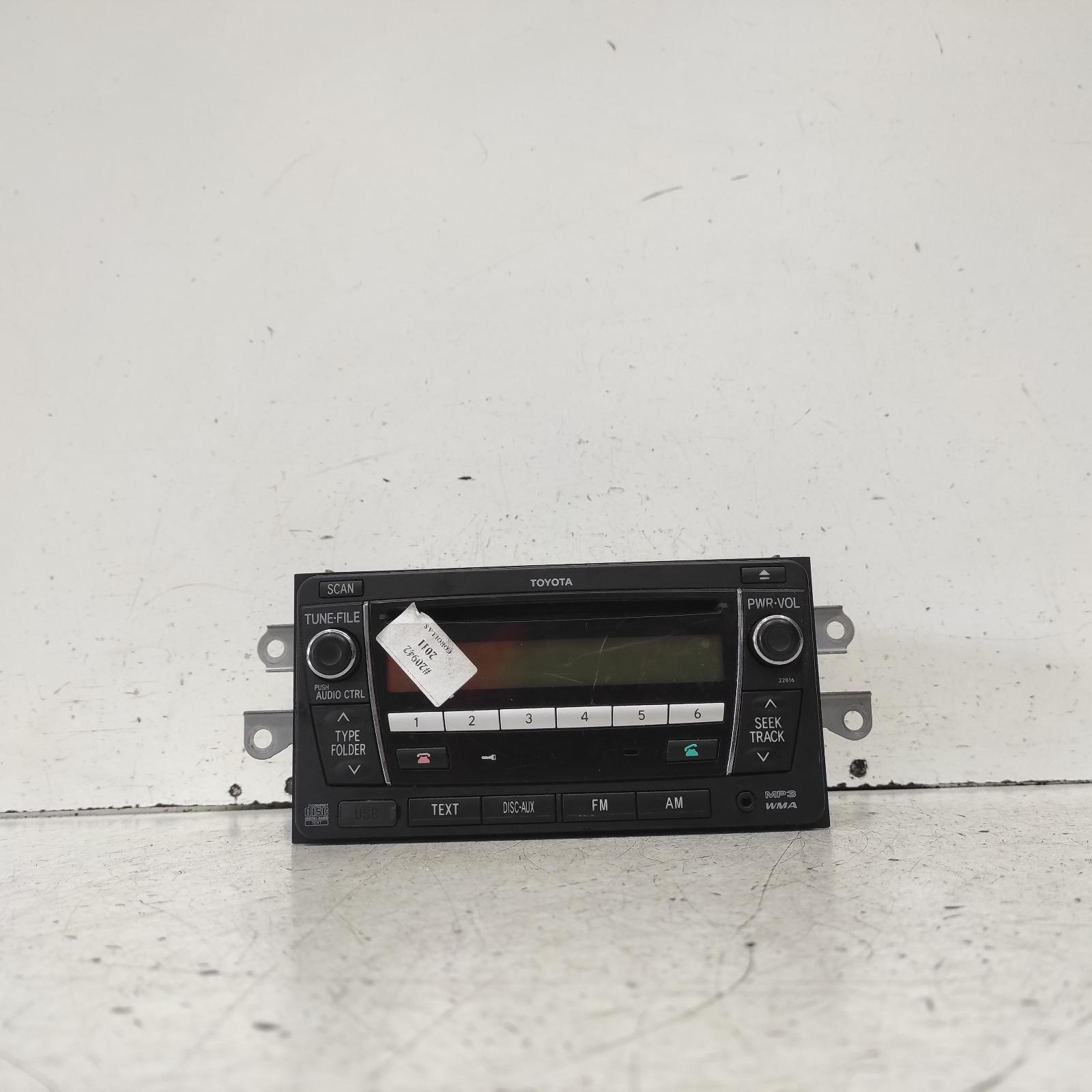 Corolla Stereo/head Unit 2007-2013 radio/cd player,zre152/153r,chrome button,03/07-10/13 00020942 #625450