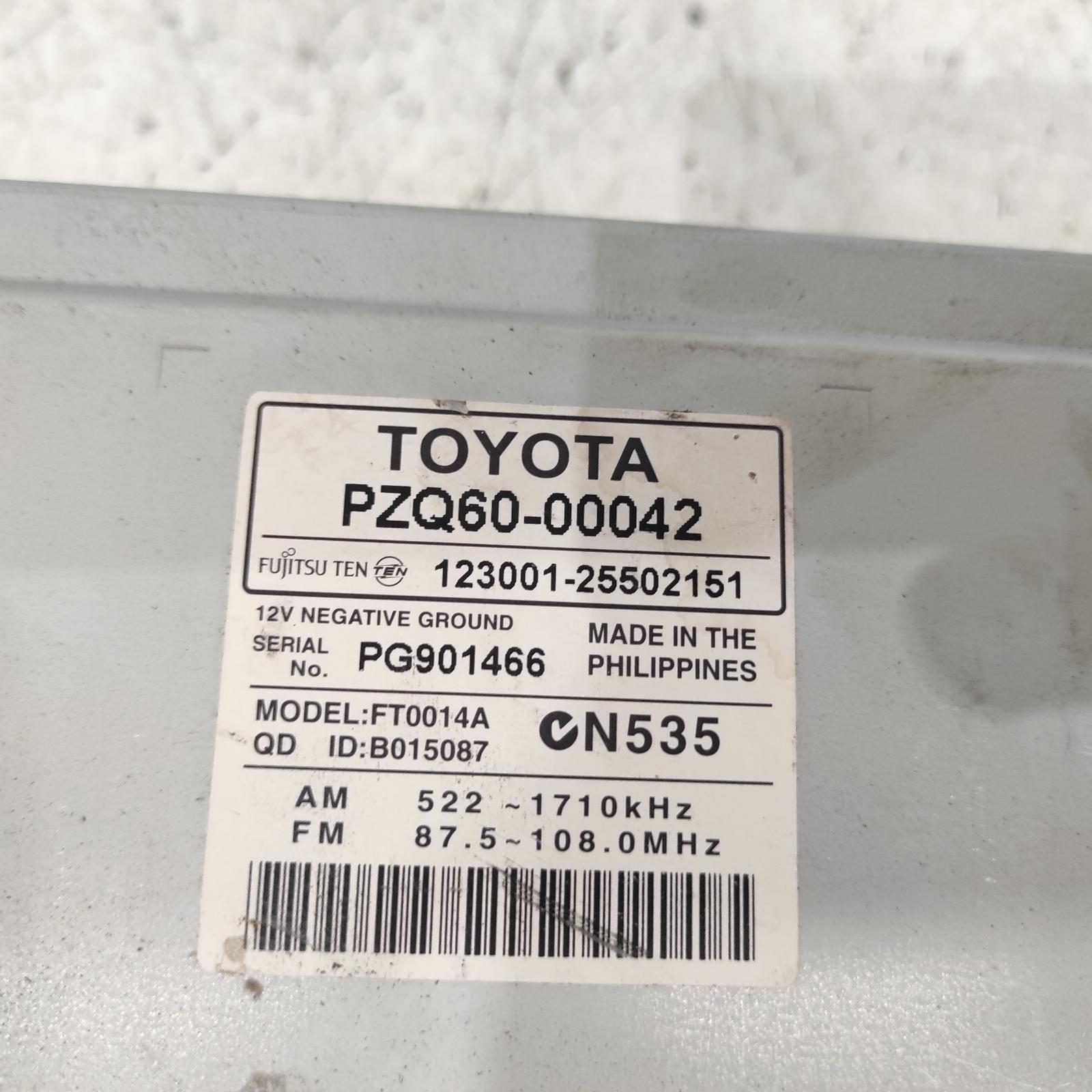 Corolla Stereo/head Unit 2007-2013 radio/cd player,zre152/153r,chrome button,03/07-10/13 partwh #625465