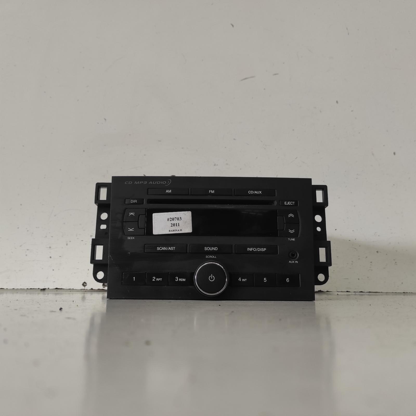 Barina Stereo/head Unit 2008-2012 cd player w/ aux,tk,08/08-12/12 00020703 #629410