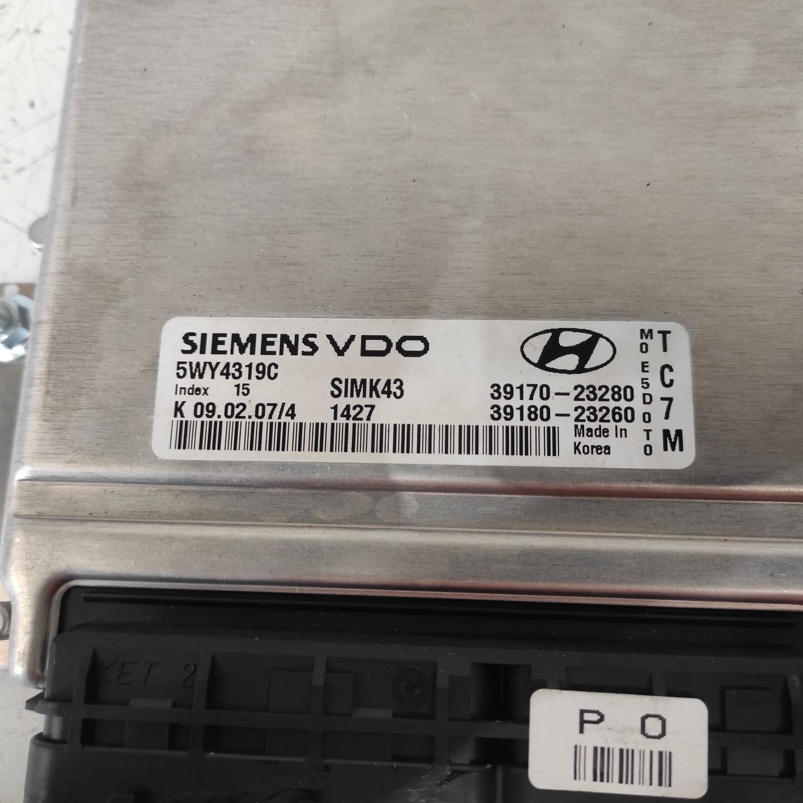 Tucson Ecu 2004-2010 engine ecu,2.0,petrol,ecu only,08/04-01/10 00021114 #629696