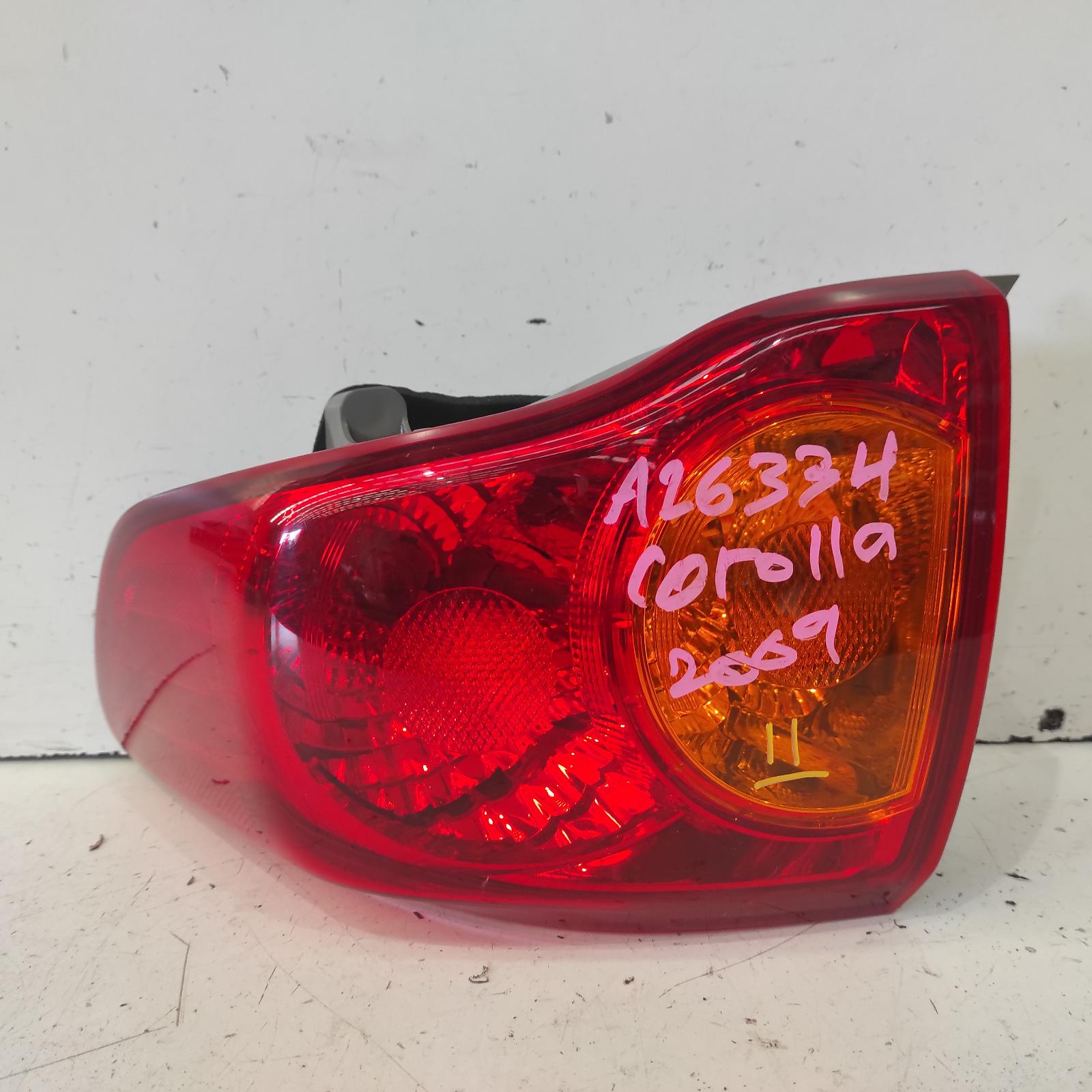 Corolla Taillight Right 2007-2010 zre152/153r,sedan,03/07-02/10 partwh #634268