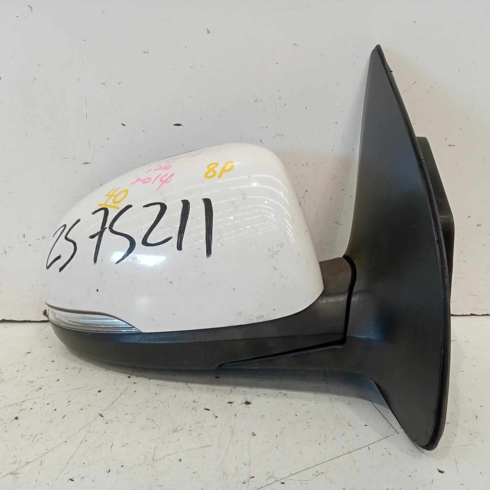 I20 Door Mirror Right 2012-2015 pb,power folding,w/ flasher type,03/12-12/15 partwh #634490