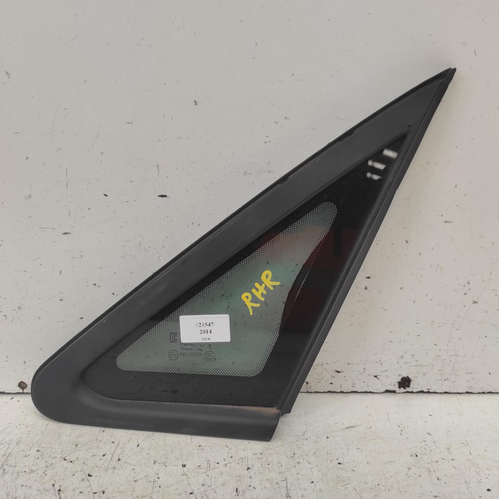 I30 Side Glass Rear Right 2012-2017 gd,5dr hatch,05/12-04/17 00021547 #654489
