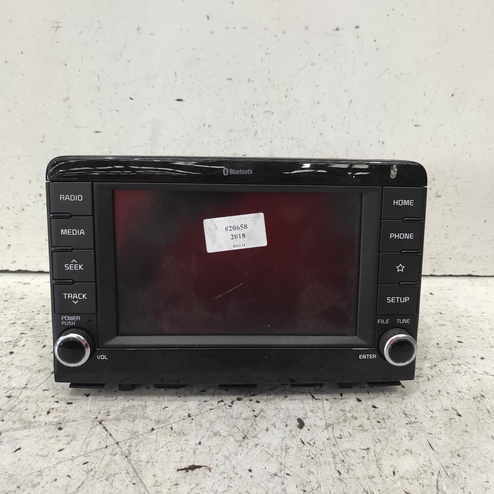 Rio Stereo/head Unit 2018-2020 head unit,w/ display unit,7in touchscreen,non sat nav type,yb,06/18-06/20 00020658 #669529