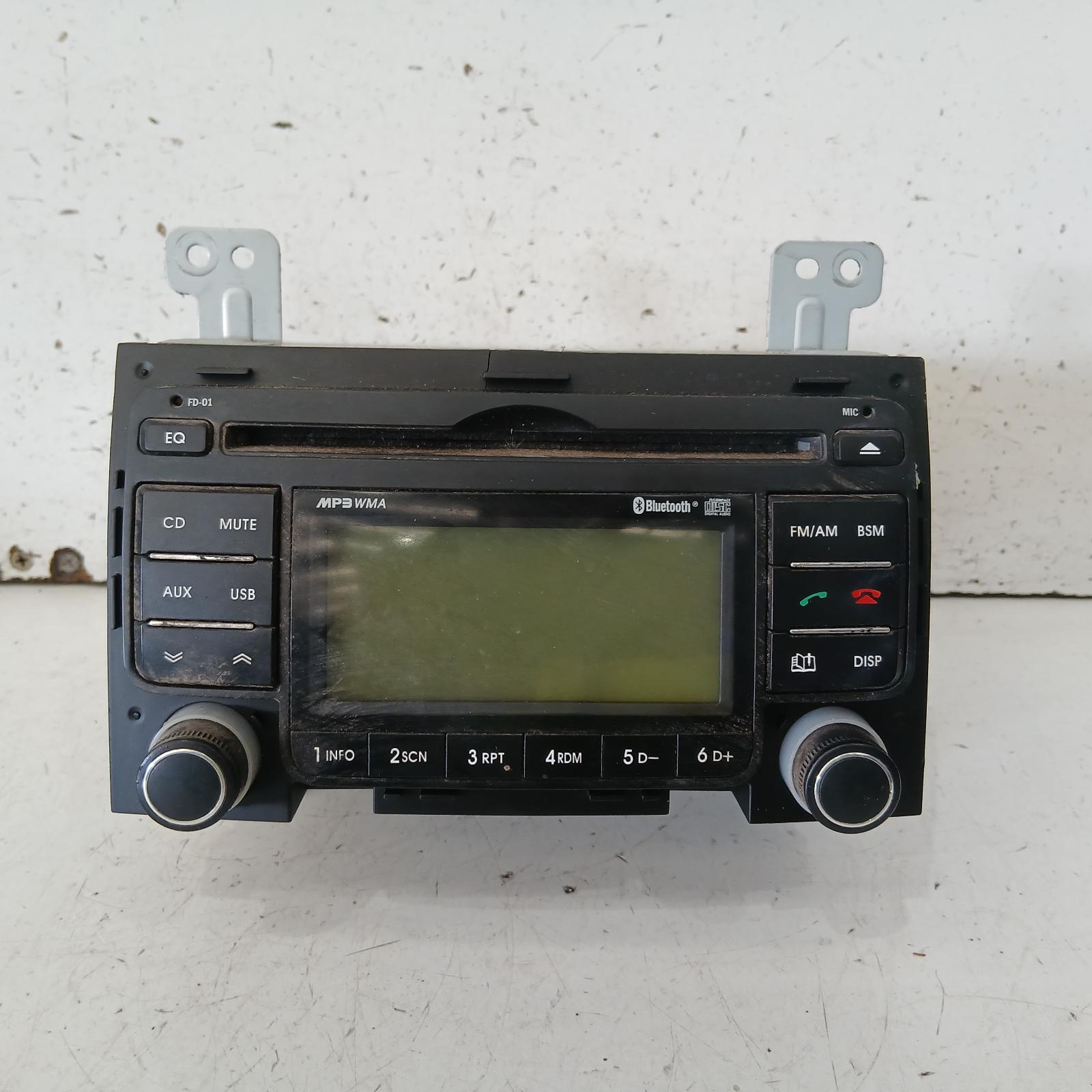 I30 Stereo/head Unit 2007-2012 mp3/wma/aux/cd player,w/ bluetooth type,fd,09/07-04/12 00021181 #705018