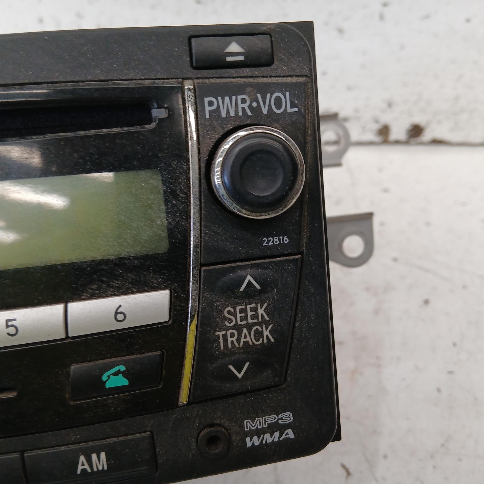 Corolla Stereo/head Unit 2007-2013 radio/cd player,zre152/153r,chrome button,03/07-10/13 s220 #714929