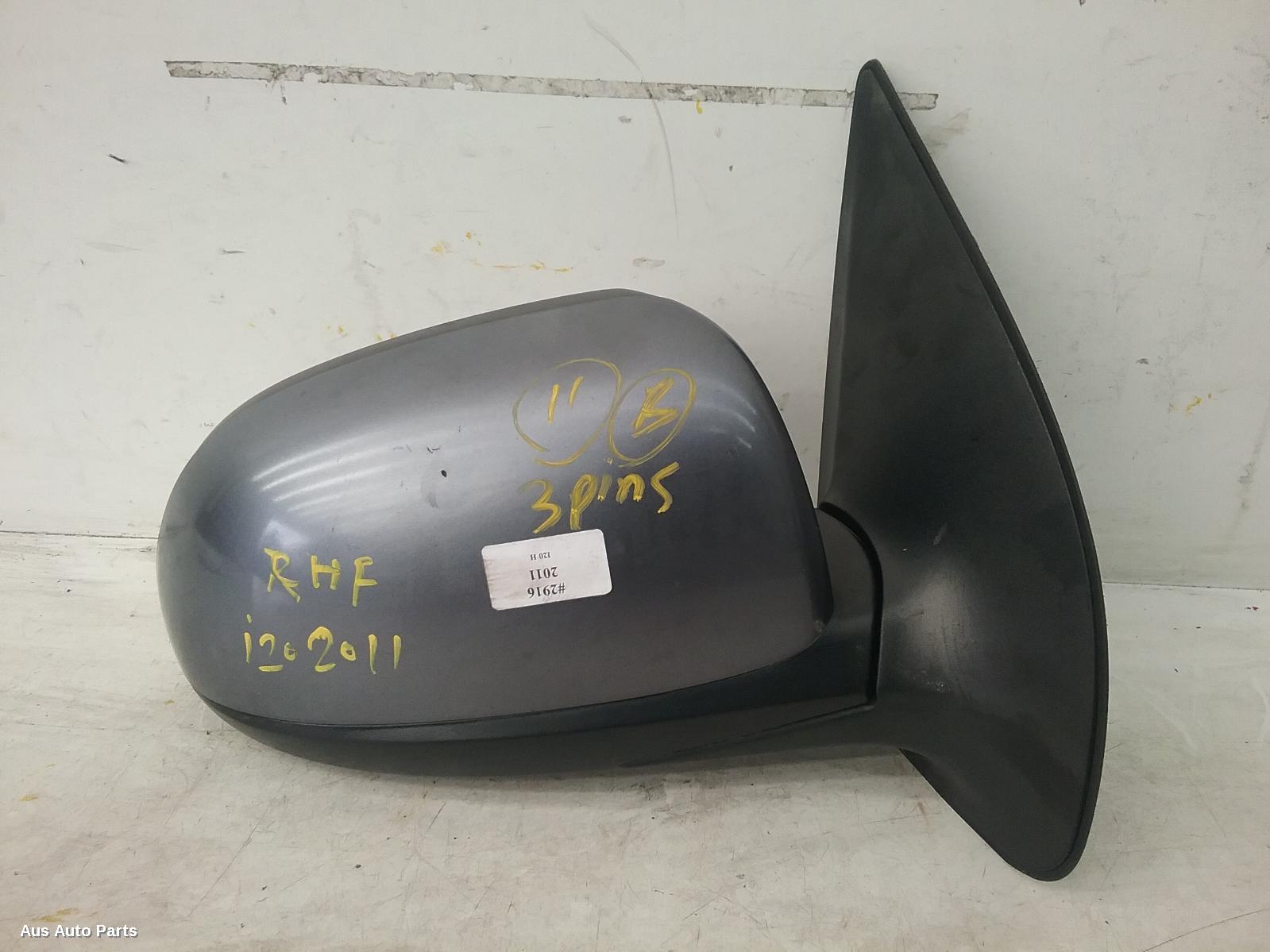 I20 Door Mirror Right 2010-2015 pb,manual folding,non flasher type,07/10-12/15 00002916 #66533