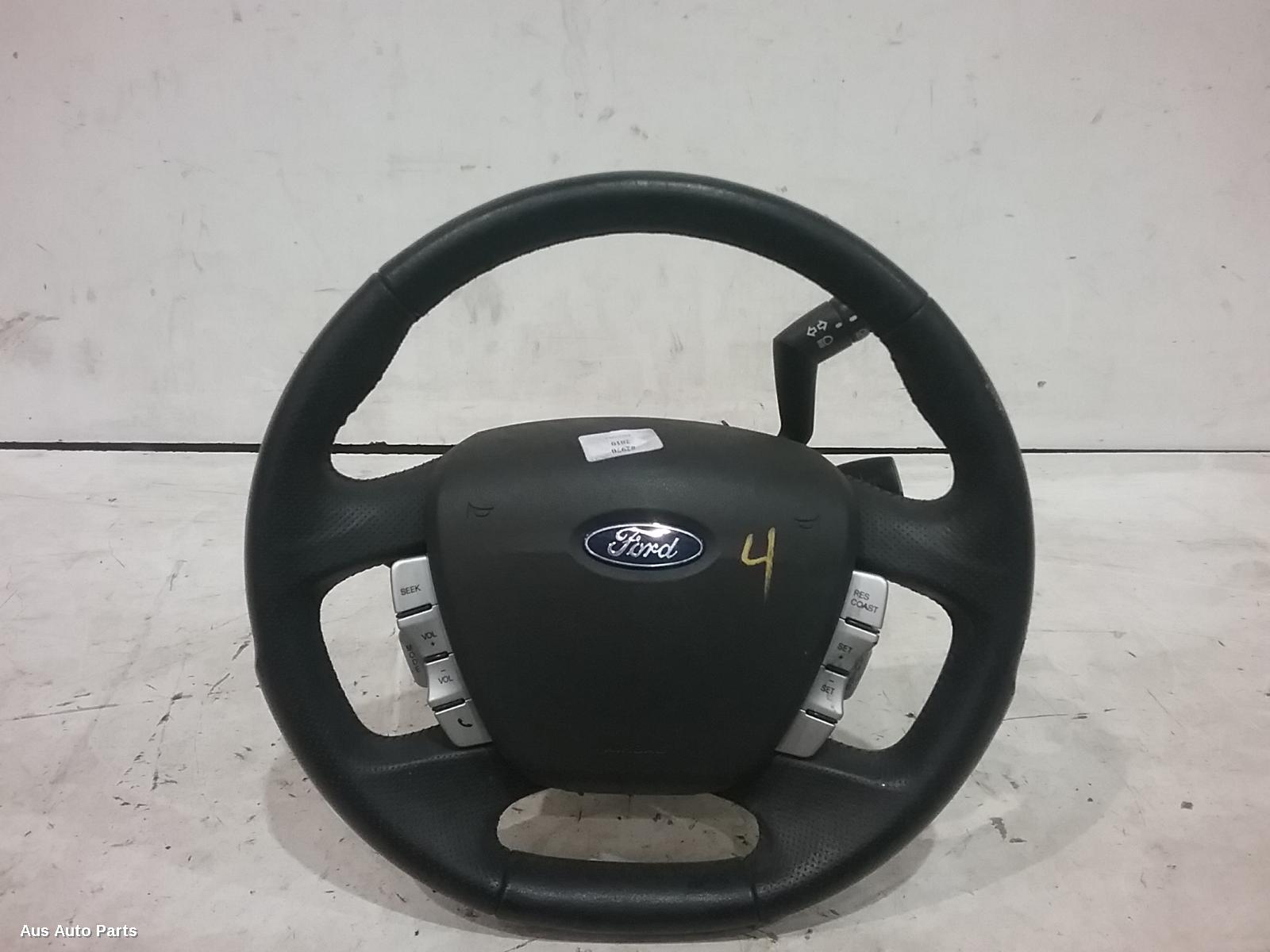 76771, Used steering wheel for 2010 falcon fgfgx, leather, r6/g6/g6e