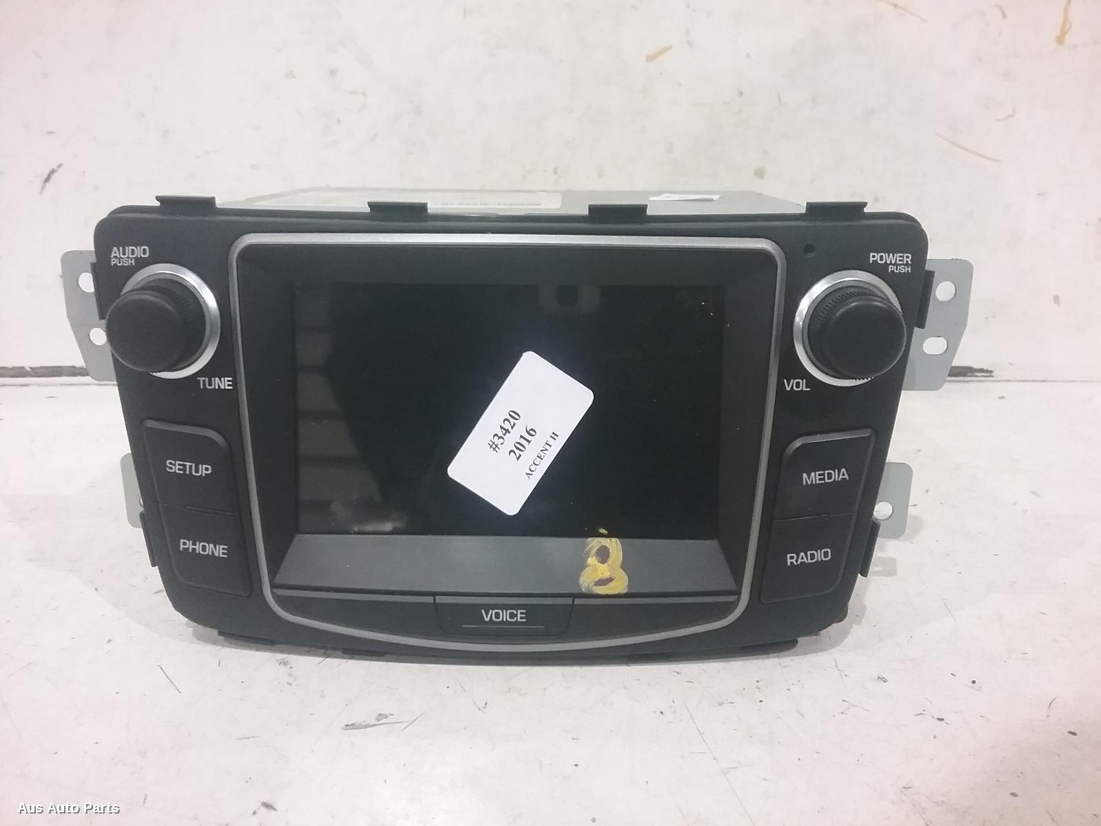 #77874, Used stereo/head unit for 2016 Accent| touchscreen, rb, 06/15-12/19