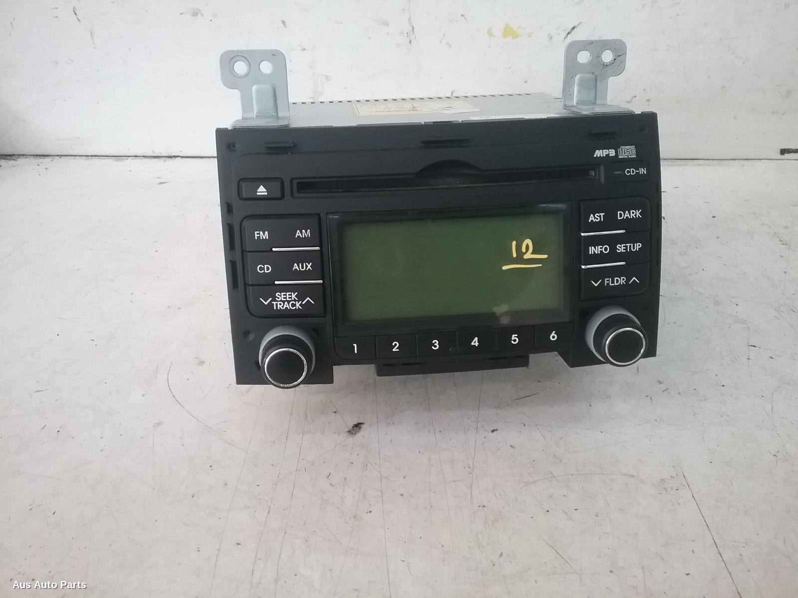 I30 Stereo/head Unit 2007-2012 mp3/wma/aux/cd player,non bluetooth type,single disc player,fd,09/07-04/12 00003507 #81281