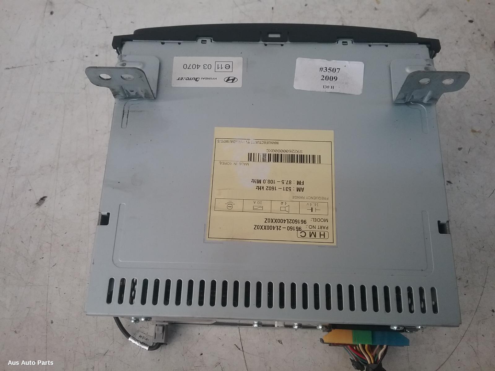 I30 Stereo/head Unit 2007-2012 mp3/wma/aux/cd player,non bluetooth type,single disc player,fd,09/07-04/12 00003507 #81281