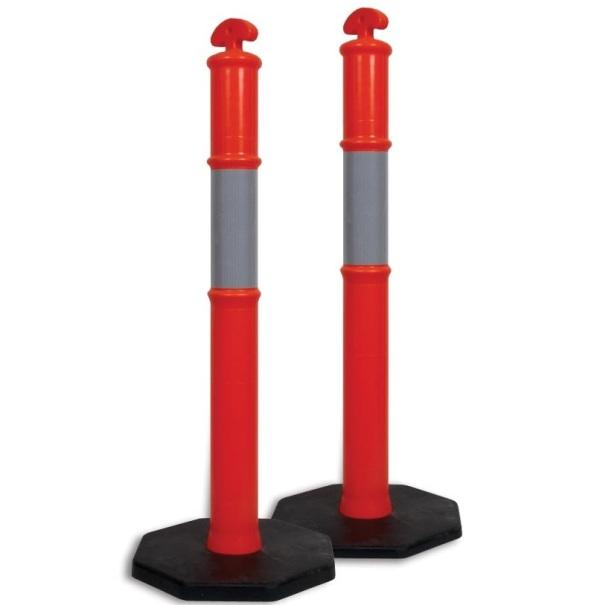 Orange Bollard 6kg Base Road Safety Safety Zone Australia