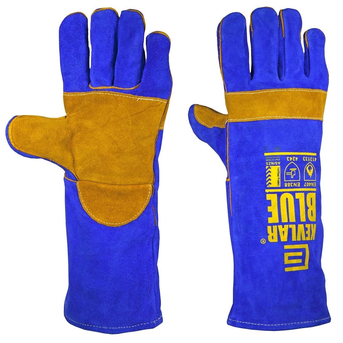 Elliotts Kevlar Blue Welders Glove Welding Gloves Safety Zone Australia