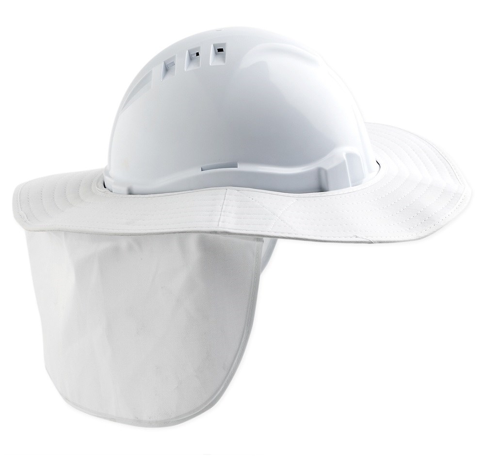 Cotton Hard Hat Brim Navy Accessories, Sun Protection Safety Zone