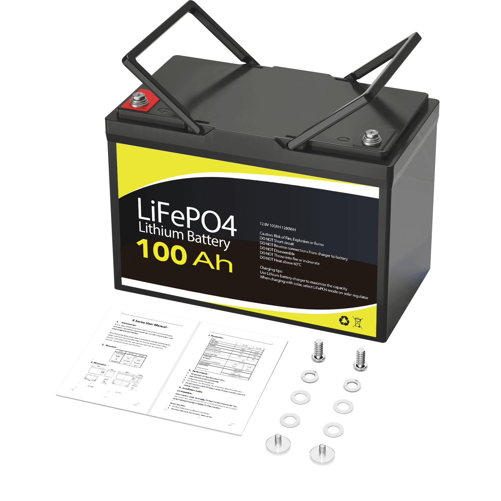 12V 100Ah Battery LiFePO4 Emergency BMS 4WD RV Boat Camping Backup Power Outdoor - Picture 15 of 24