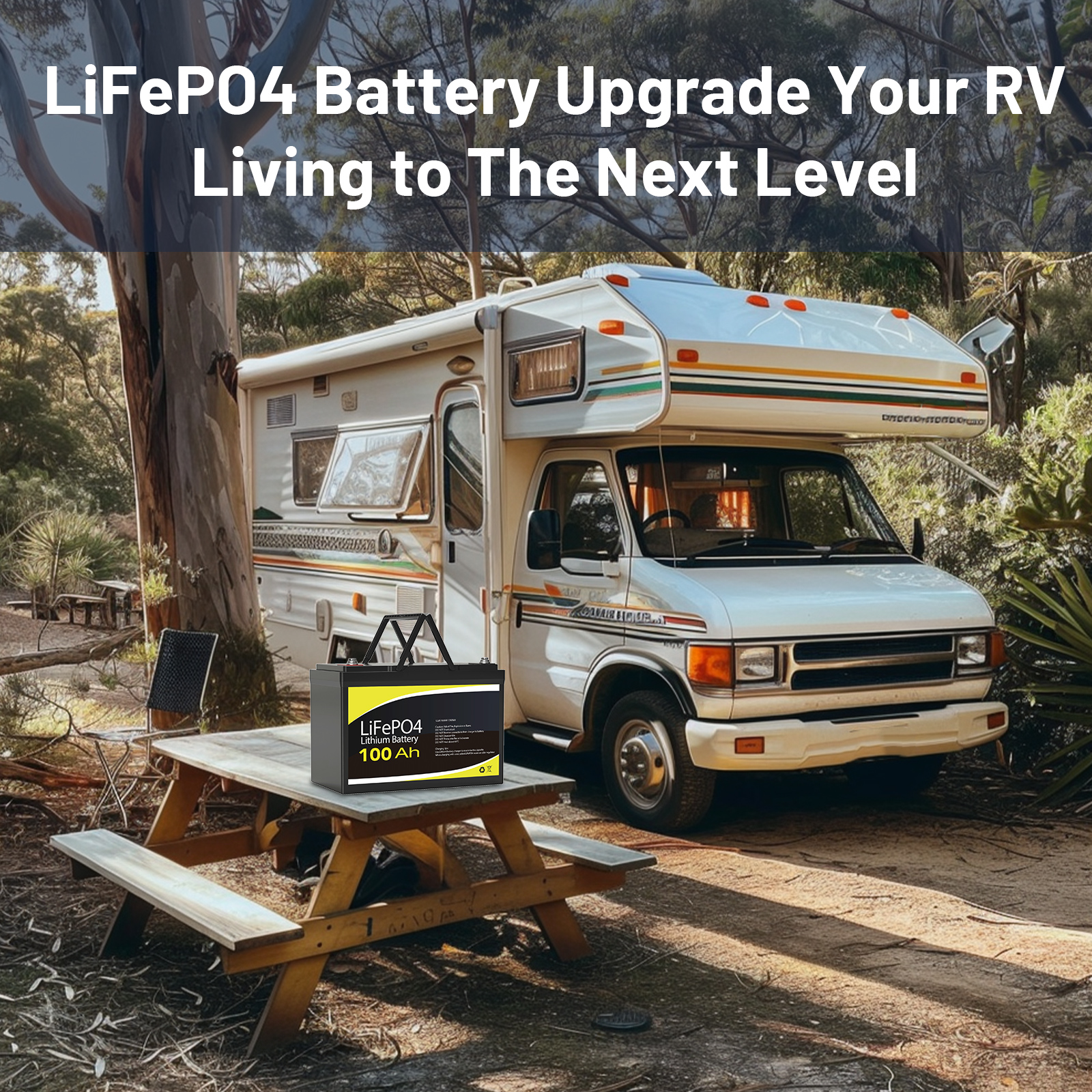 12V 100Ah Battery LiFePO4 Emergency BMS 4WD RV Boat Camping Backup Power Outdoor - Picture 9 of 24