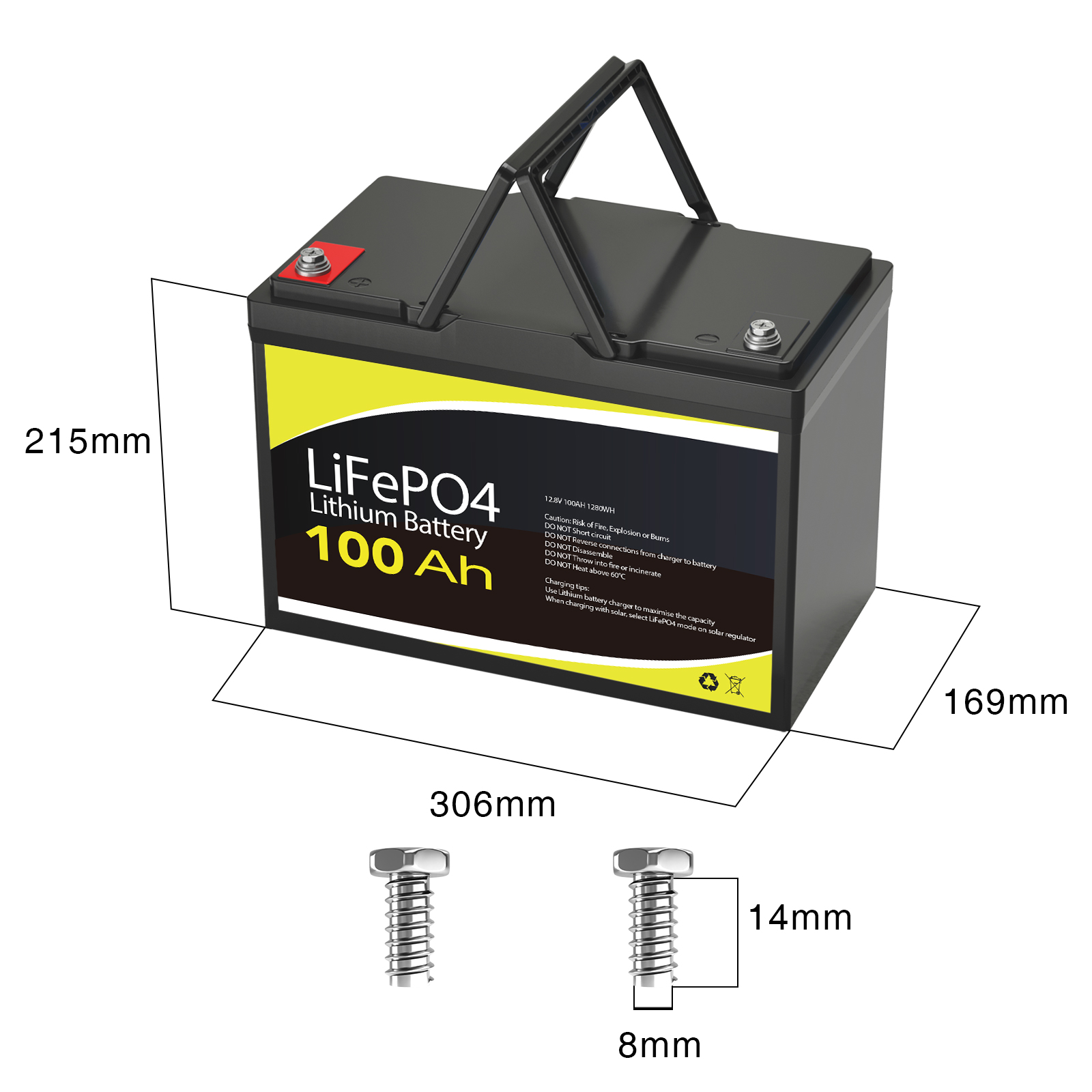 12V 100Ah Battery LiFePO4 Emergency BMS 4WD RV Boat Camping Backup Power Outdoor - Picture 23 of 24