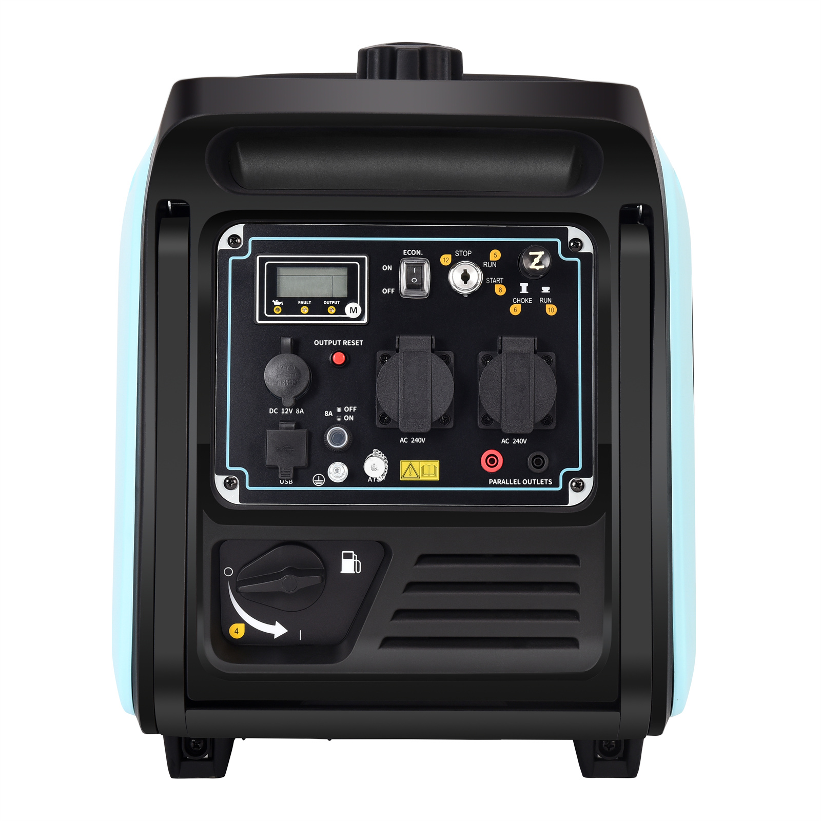 Gentrax 6.6KW 4.2KW 2.5KW 1.2KW Inverter Generator Pure Sine Wave Petrol Camping - Picture 6 of 61