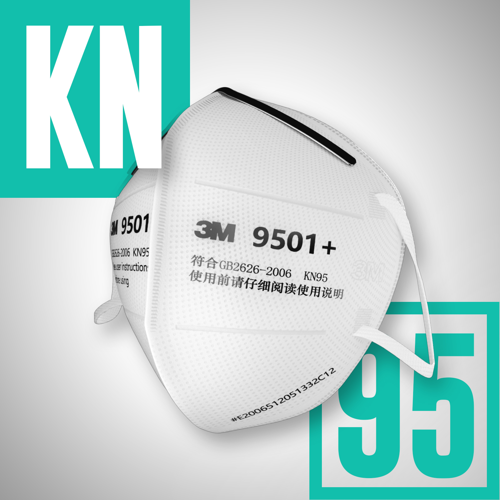 3M 9501+ Face Mask Mouth Masks Reusable Respirator Anti Dust Flu 5/10/20/50pcs - Picture 16 of 49