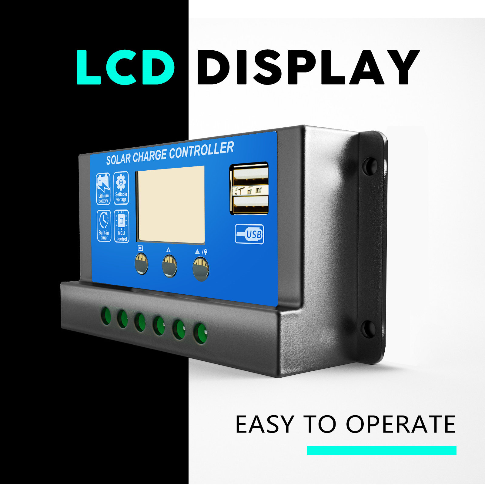 300W 18V Solar Panel Kit Mono Fixed Regulator Charge Controller LCD 2USB RV - Picture 54 of 71