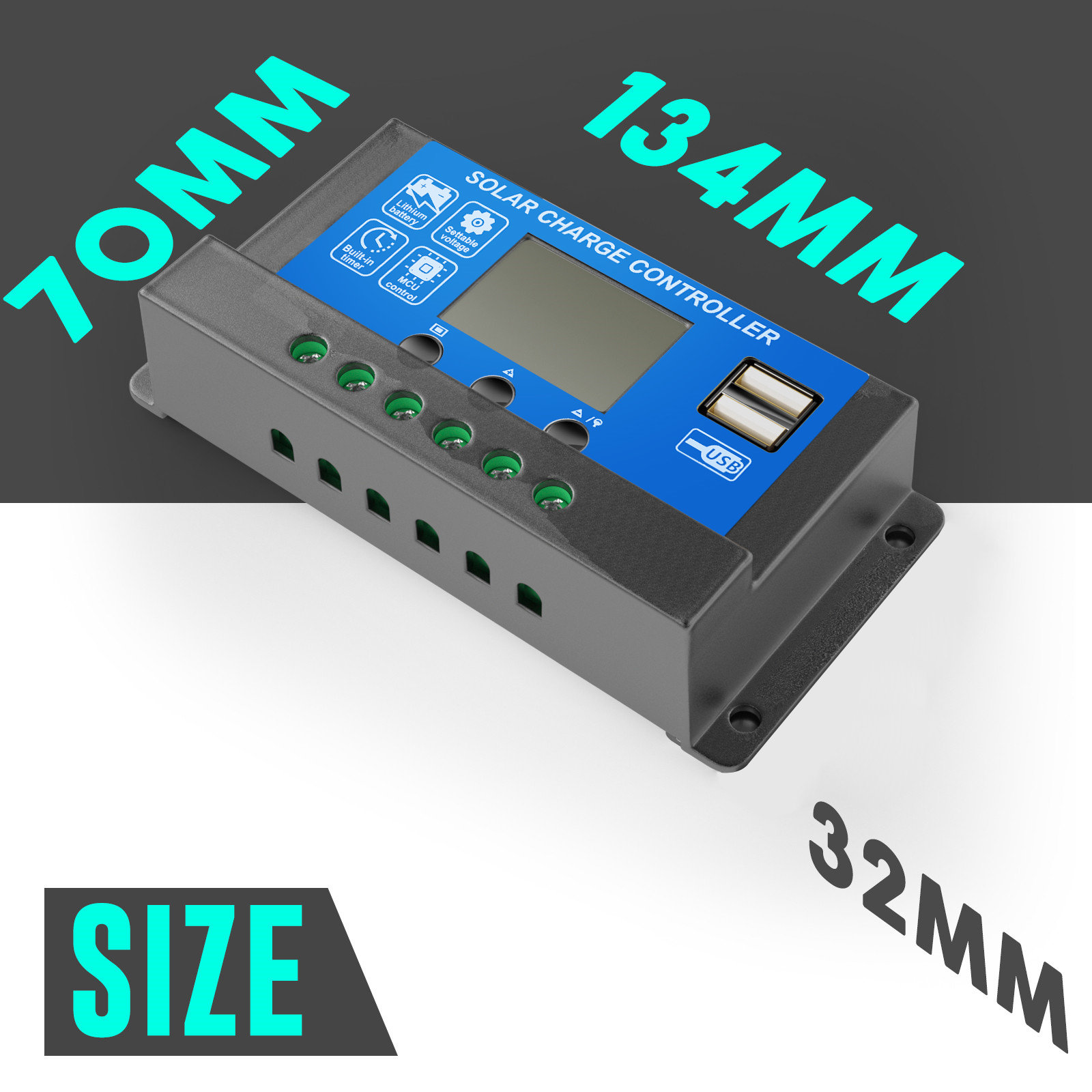 300W 18V Solar Panel Kit Mono Fixed Regulator Charge Controller LCD 2USB RV - Picture 59 of 71