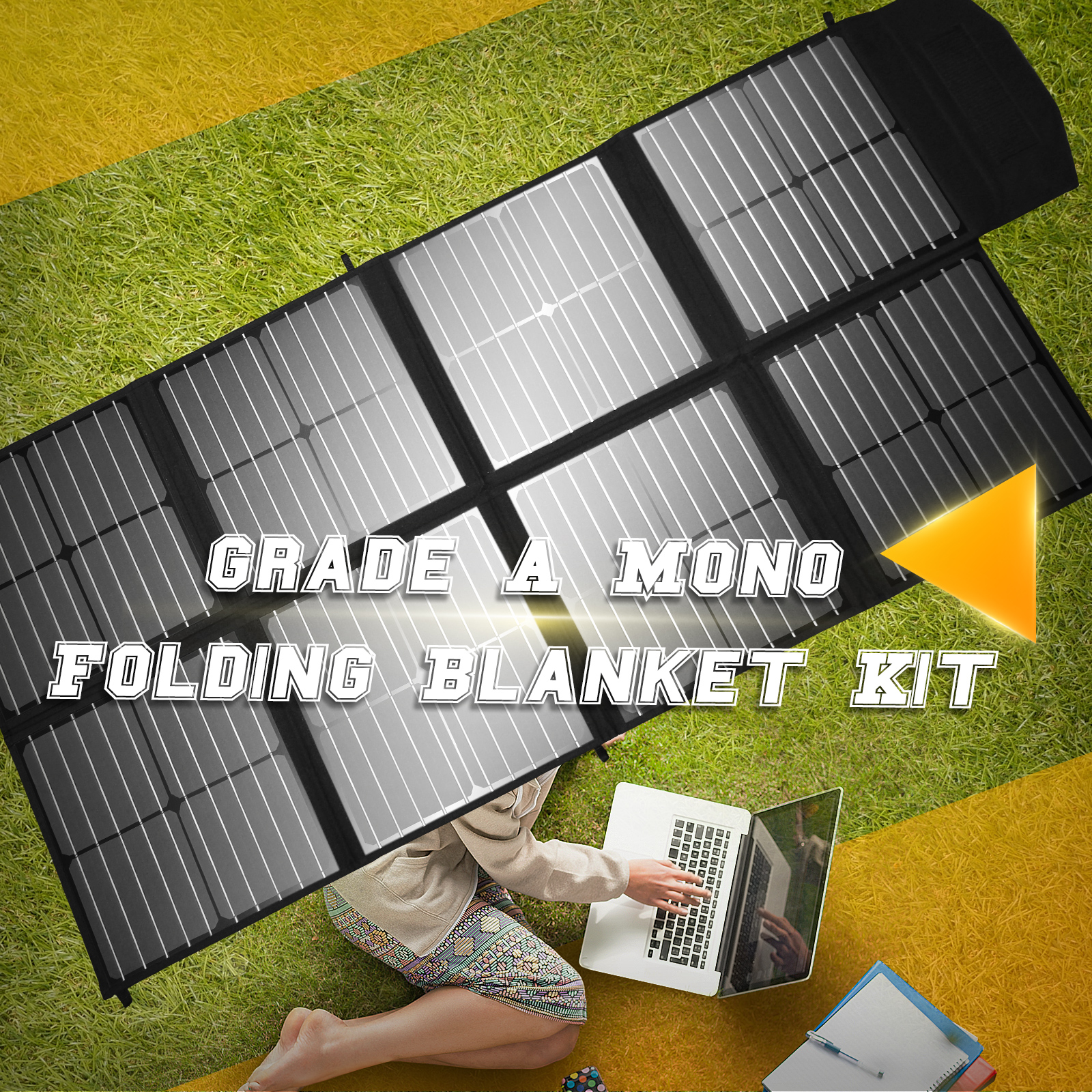 350W 12V Solar Mat Flexible Folding Solar Panel Blanket ...