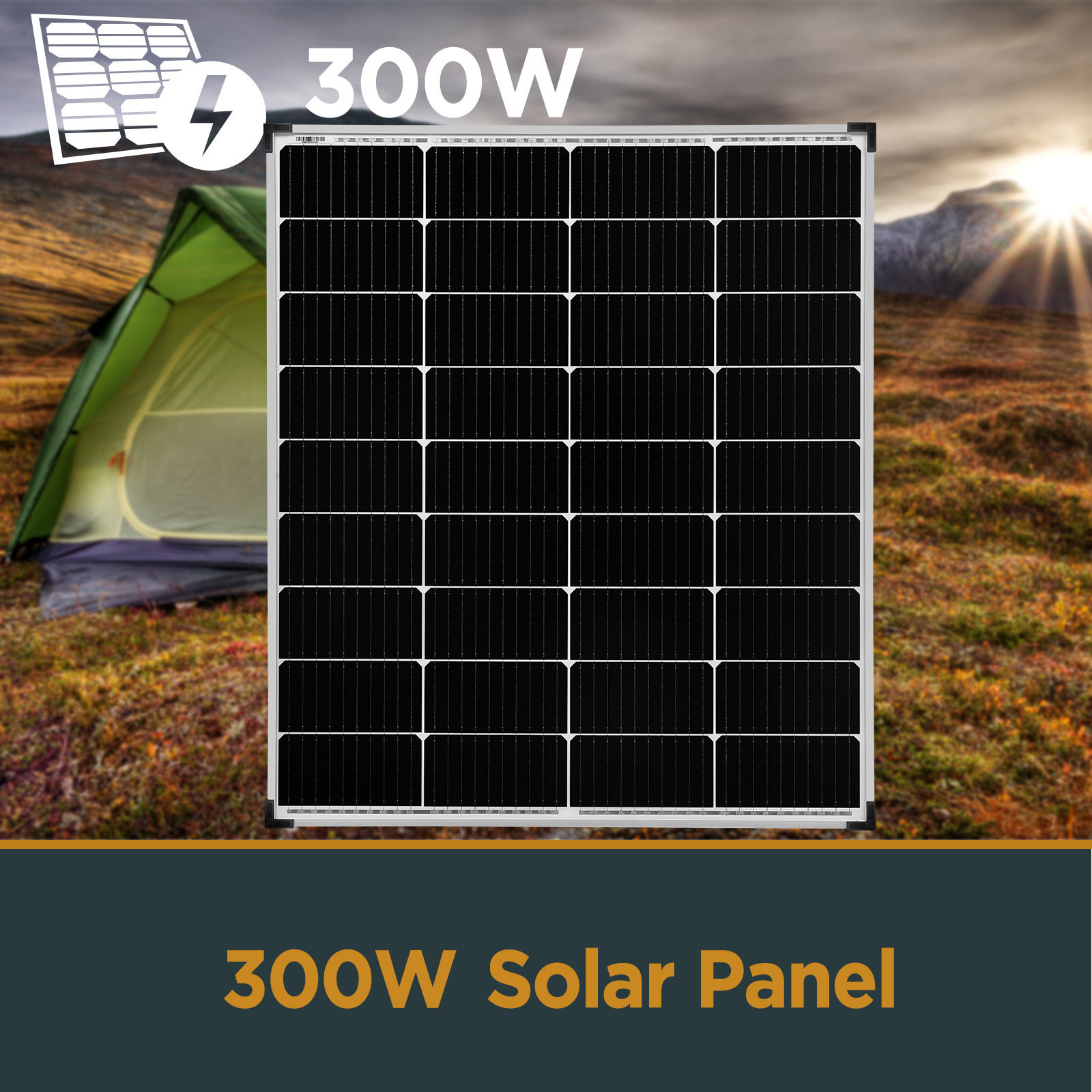 12V 100W 160W 200W 300W Portable Solar Panel Mono Caravan Camping RV Battery Kit - Picture 39 of 49