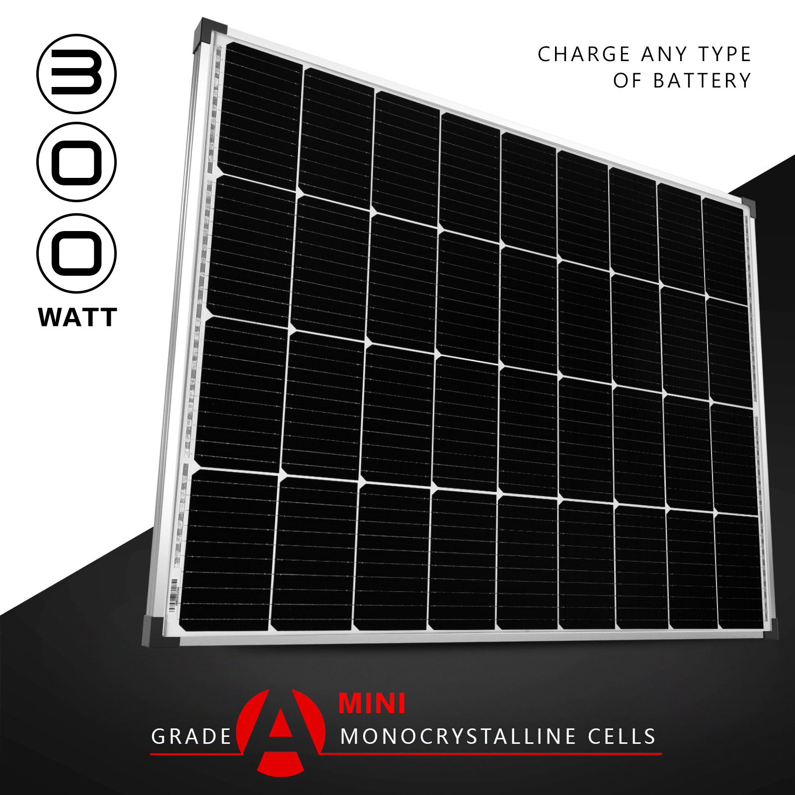 300W 18V Solar Panel Kit Mono Fixed Regulator Charge Controller LCD 2USB RV - Picture 36 of 71