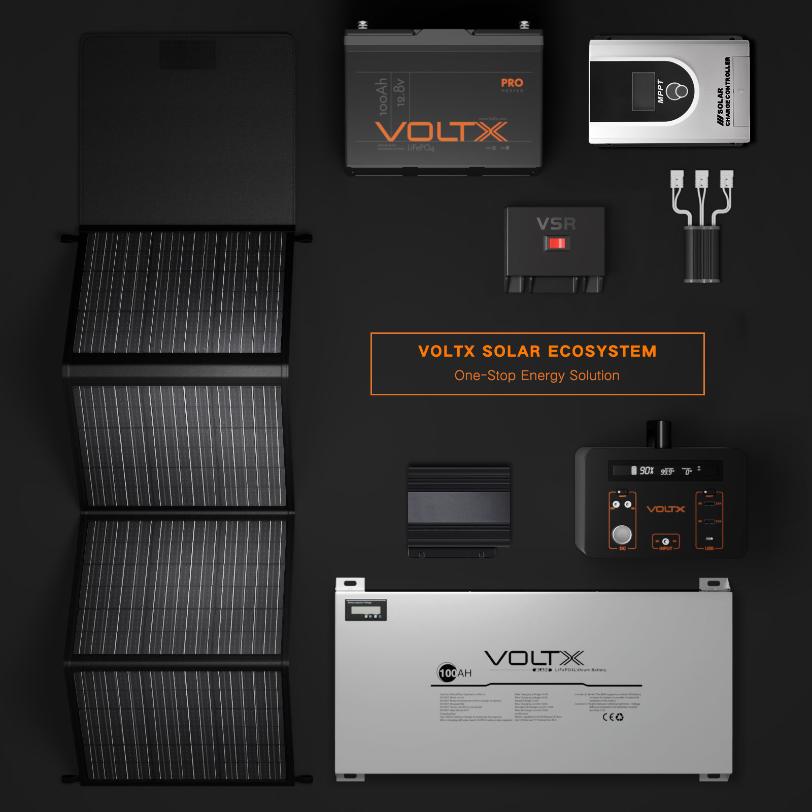 12V 100W 160W 200W 300W Portable Solar Panel Mono Caravan Camping RV Battery Kit - Picture 20 of 49