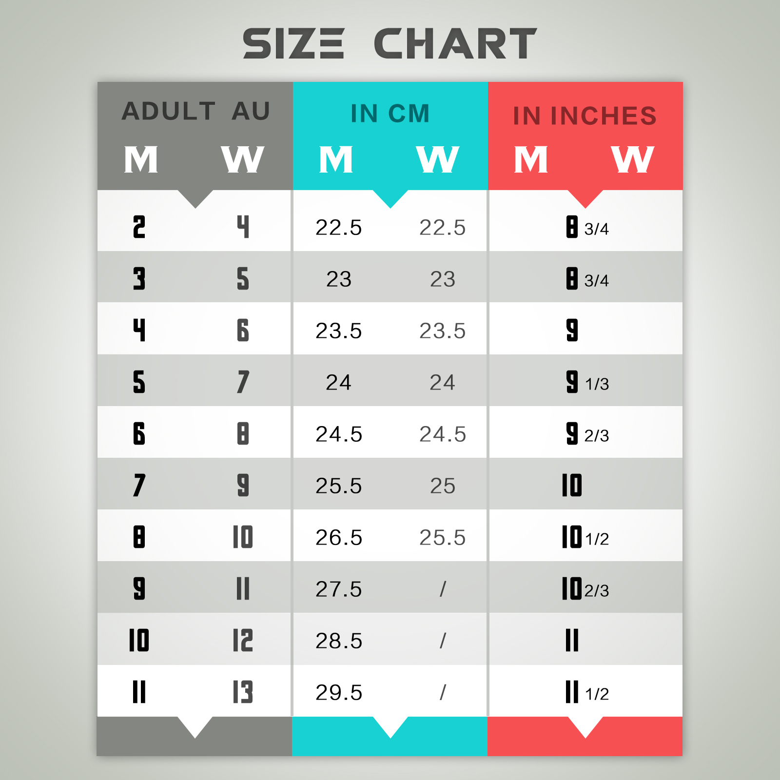 41 in australian sizes