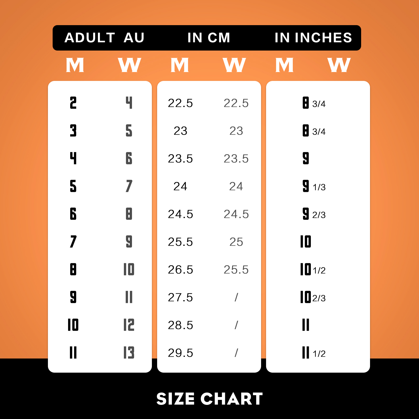 41 in australian sizes