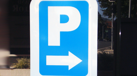 #htmlcaption4 Garage Floor Sign