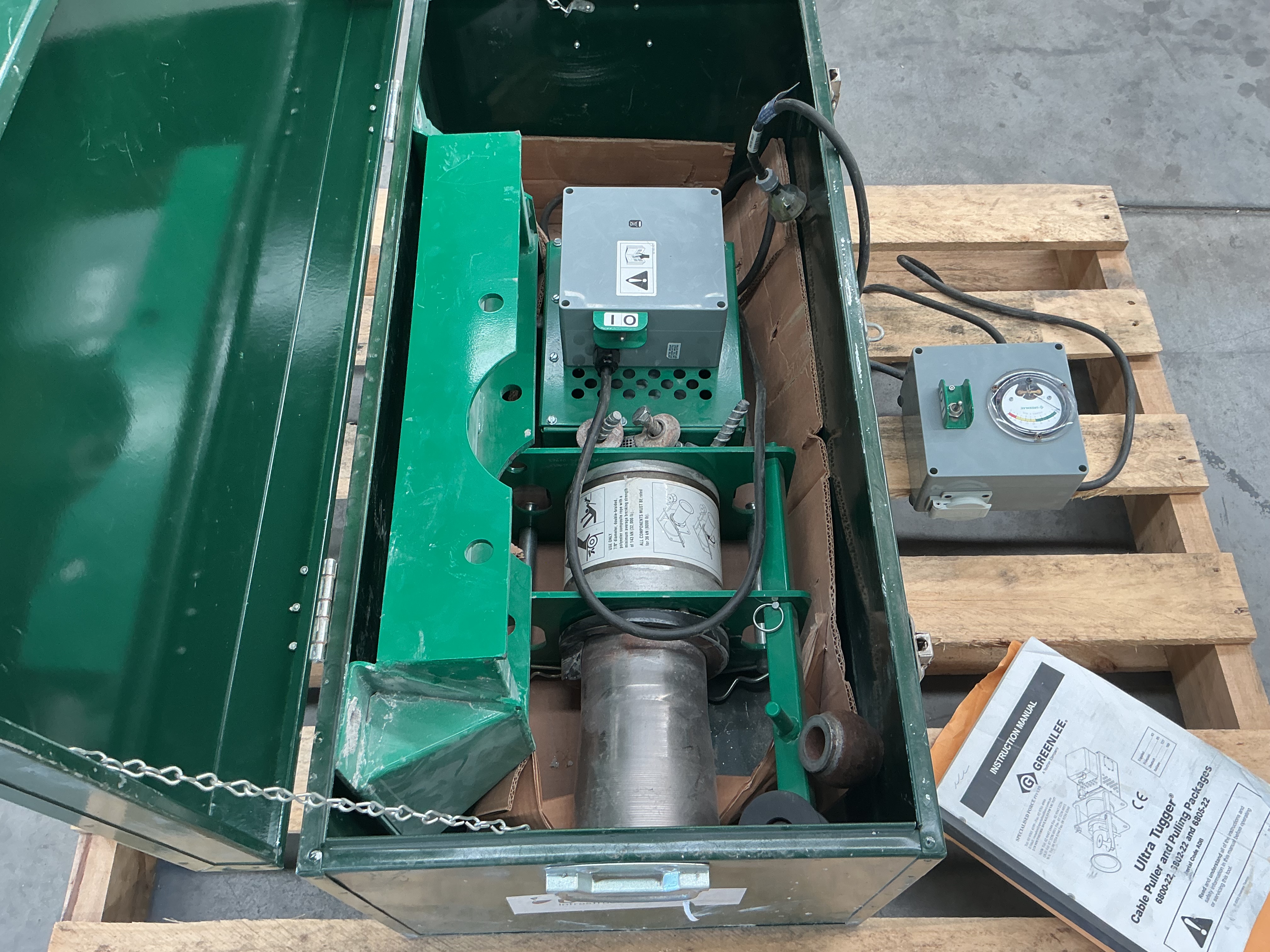 14 · Green Lee Ultra Tugger Electric Winch.