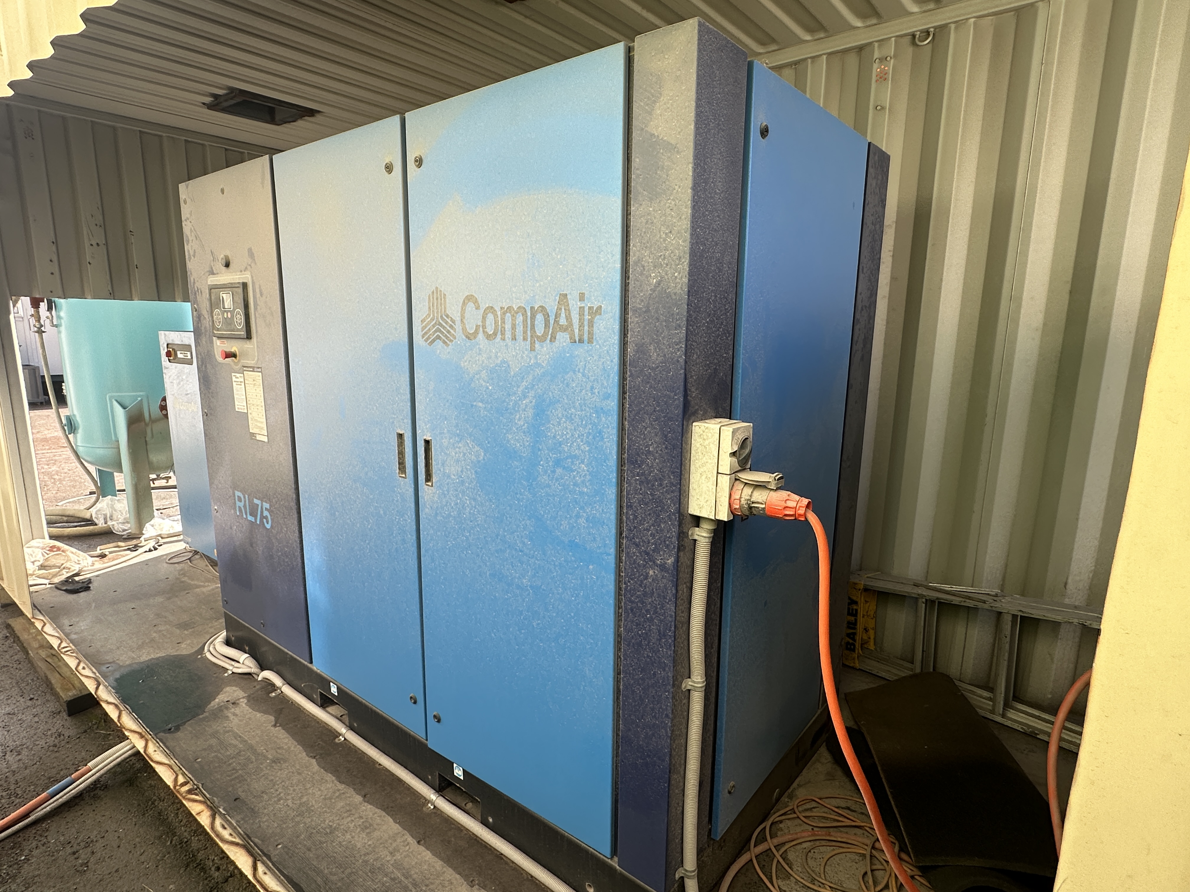 2024 CompAir Screw Air Compressor (13 cubic meters per minute and 75 KW) within 20 Foot Container