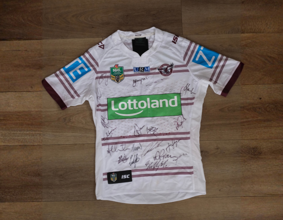2017 NRL Season Match Worn Manly Sea Eagles Jersey – Akuila Uate