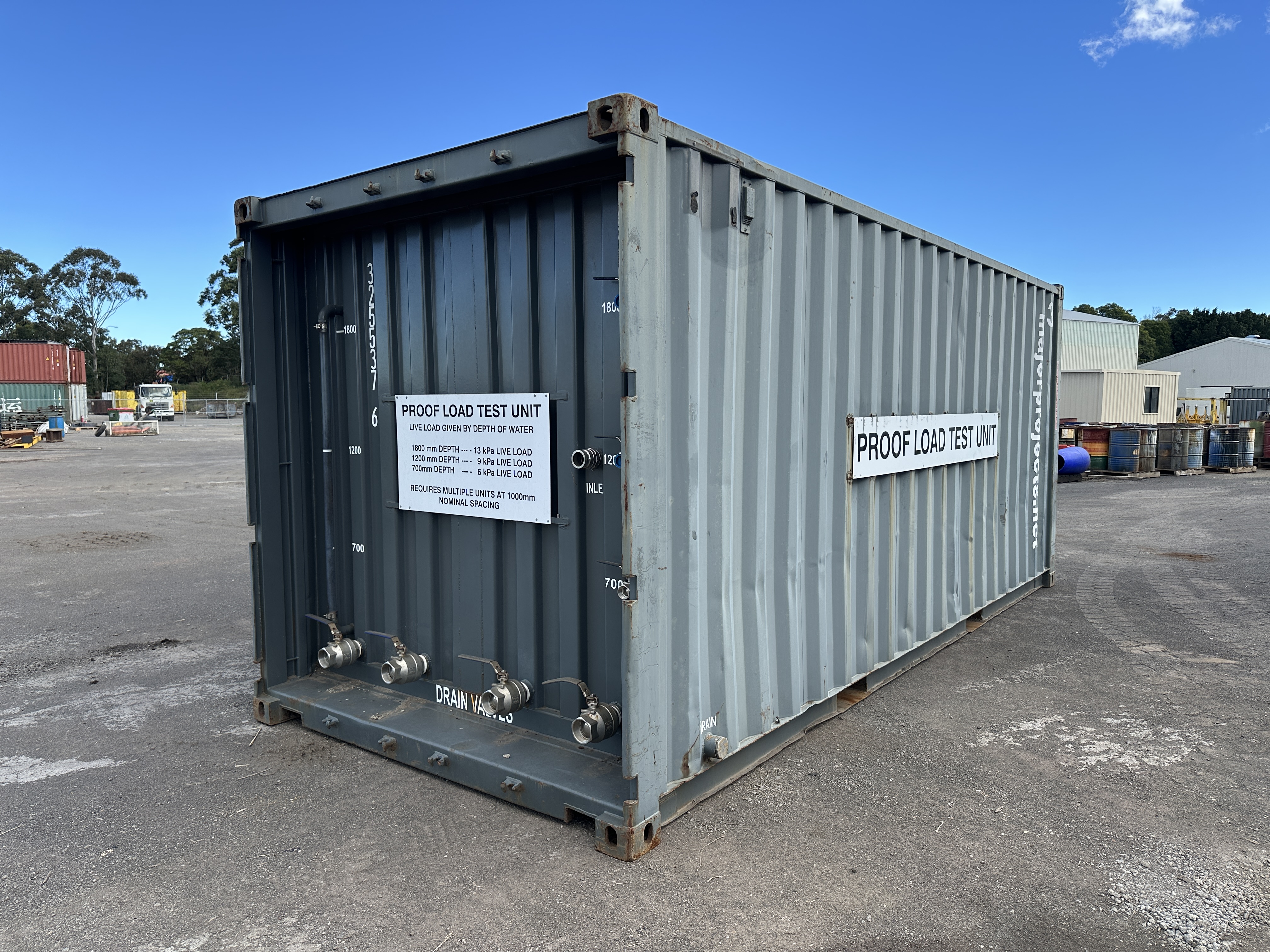 506 · Proof Load Test Unit 20 Foot Container