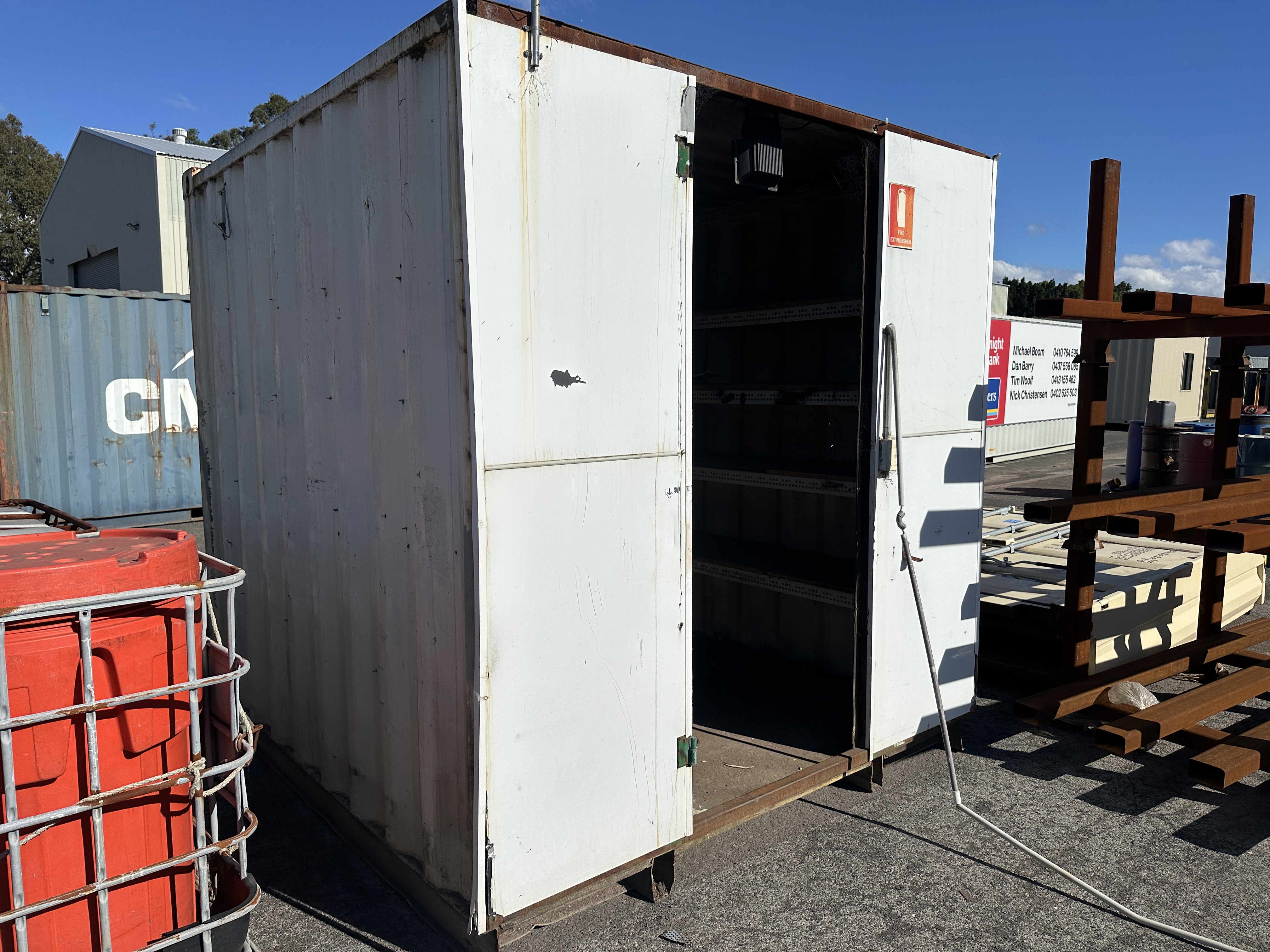 10 Foot Storage Container With Shelves
