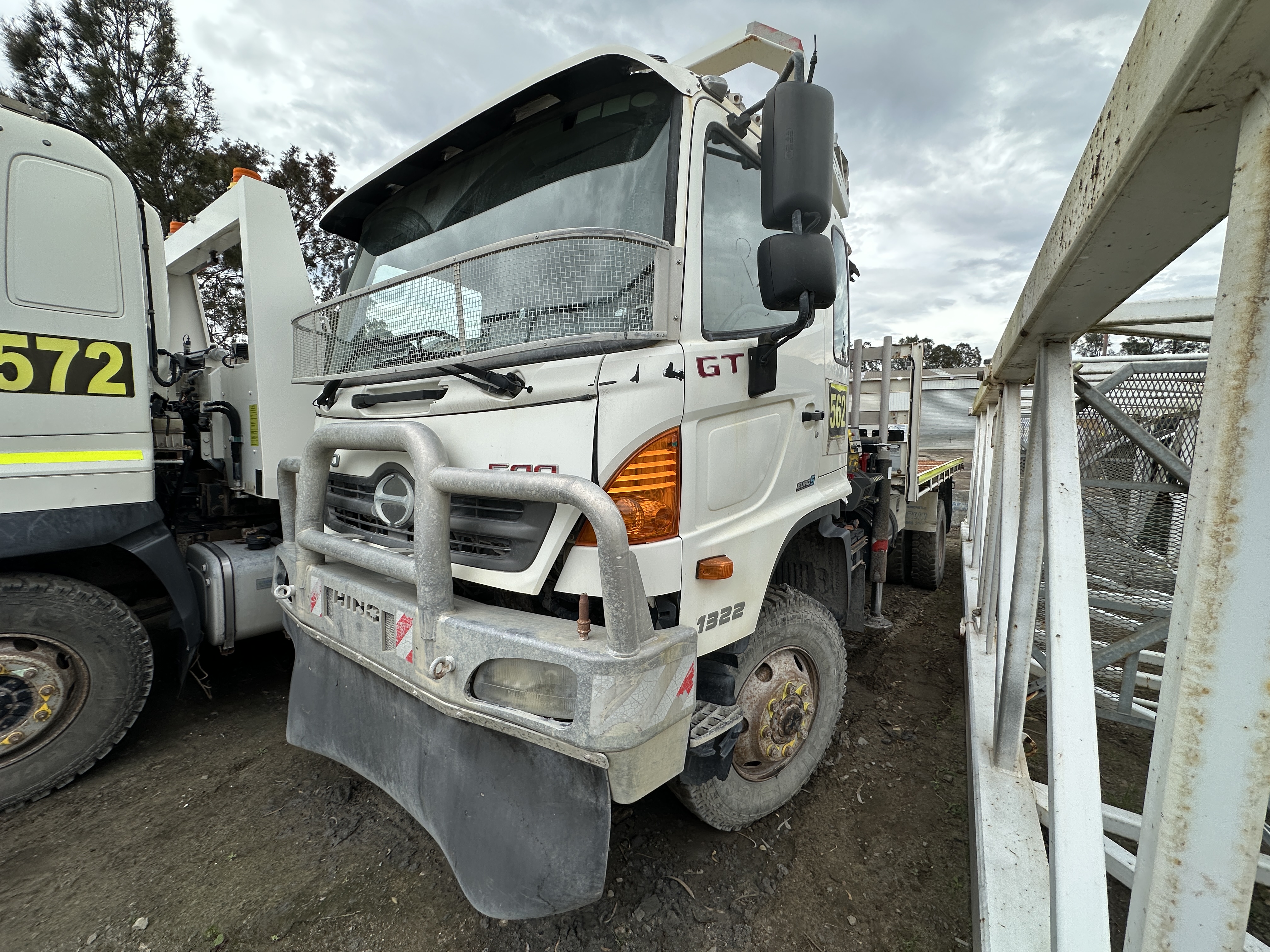 2012 Hino 500 GT Euro 5 4x4 Crane Truck (Ex-Mine) *Non-Runner*
