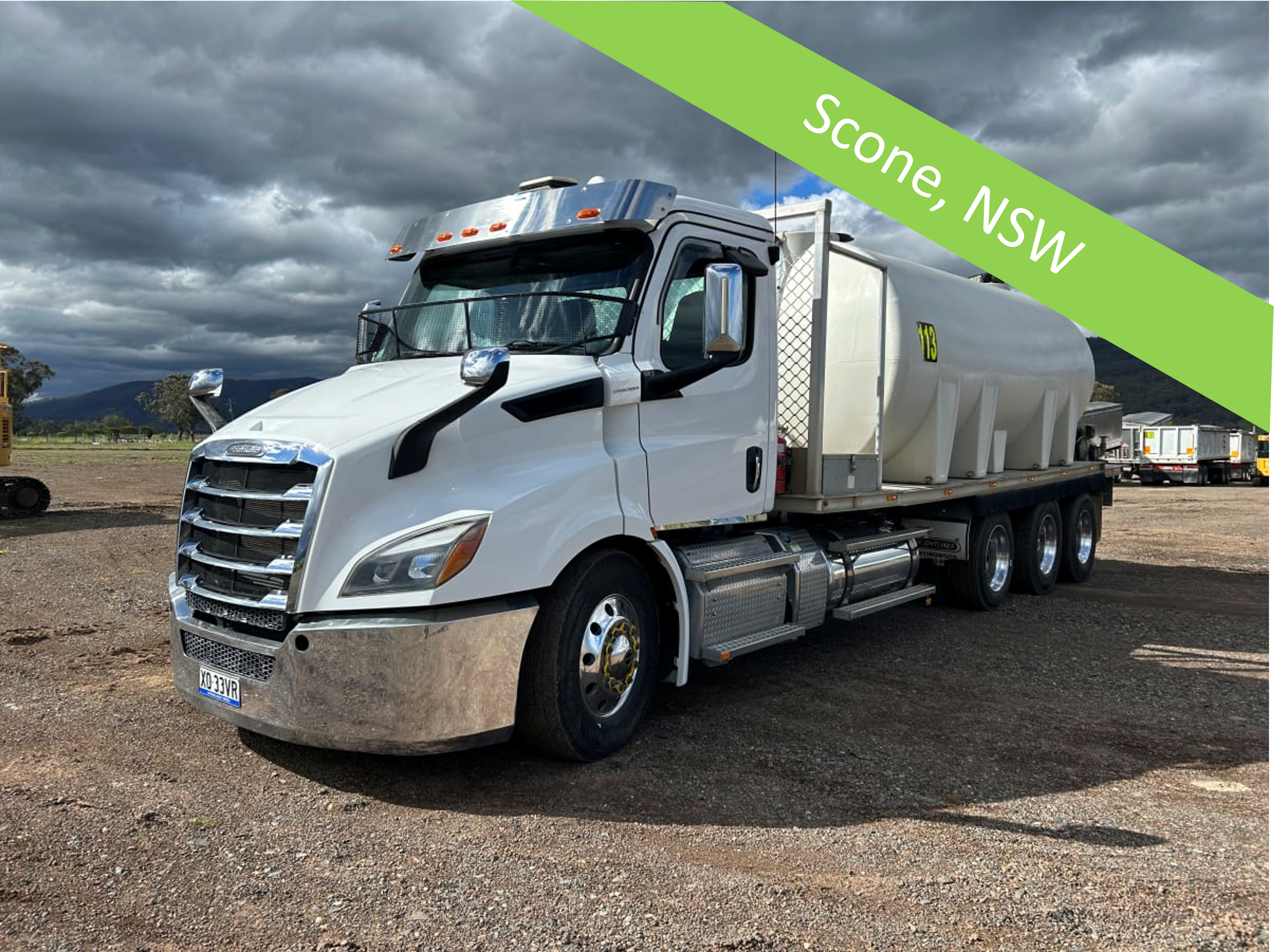 104 · 2023 Freightliner Cascadia   8x6 Water Truck
